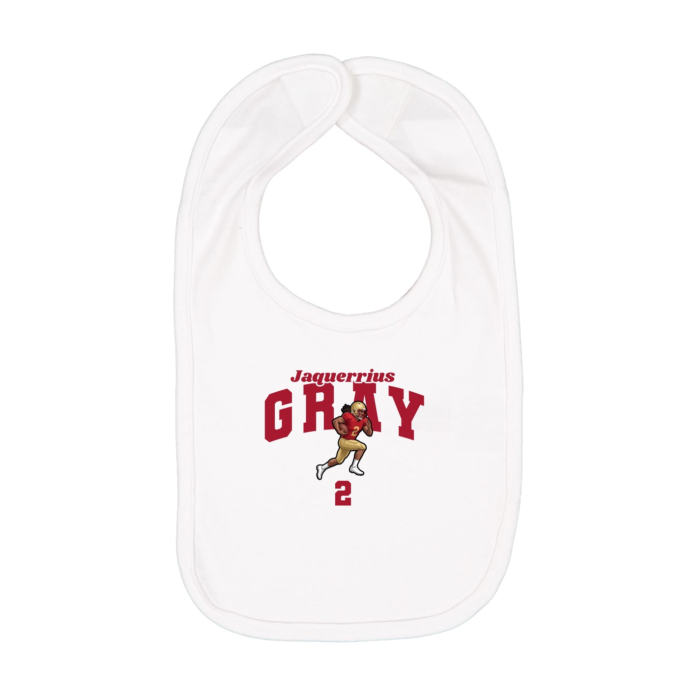 Infant Bib — Signature Arch in White