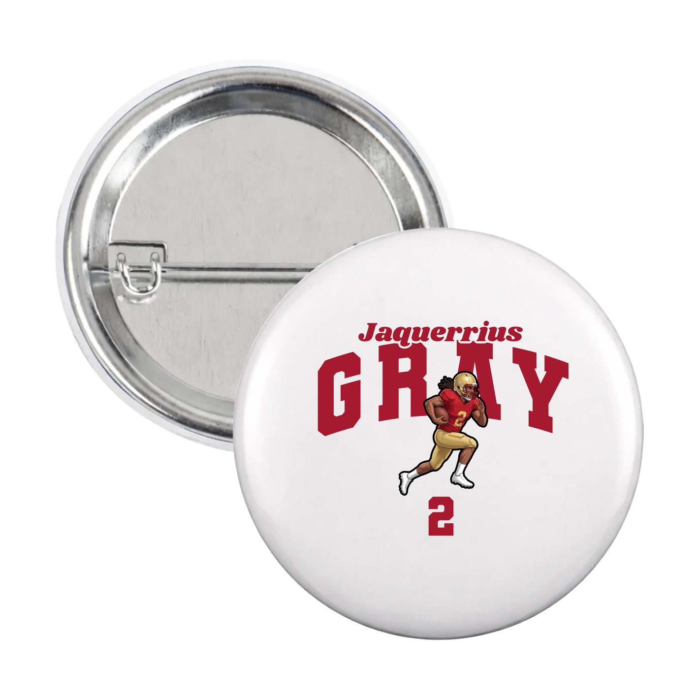 Game Day Button — Signature Arch in White