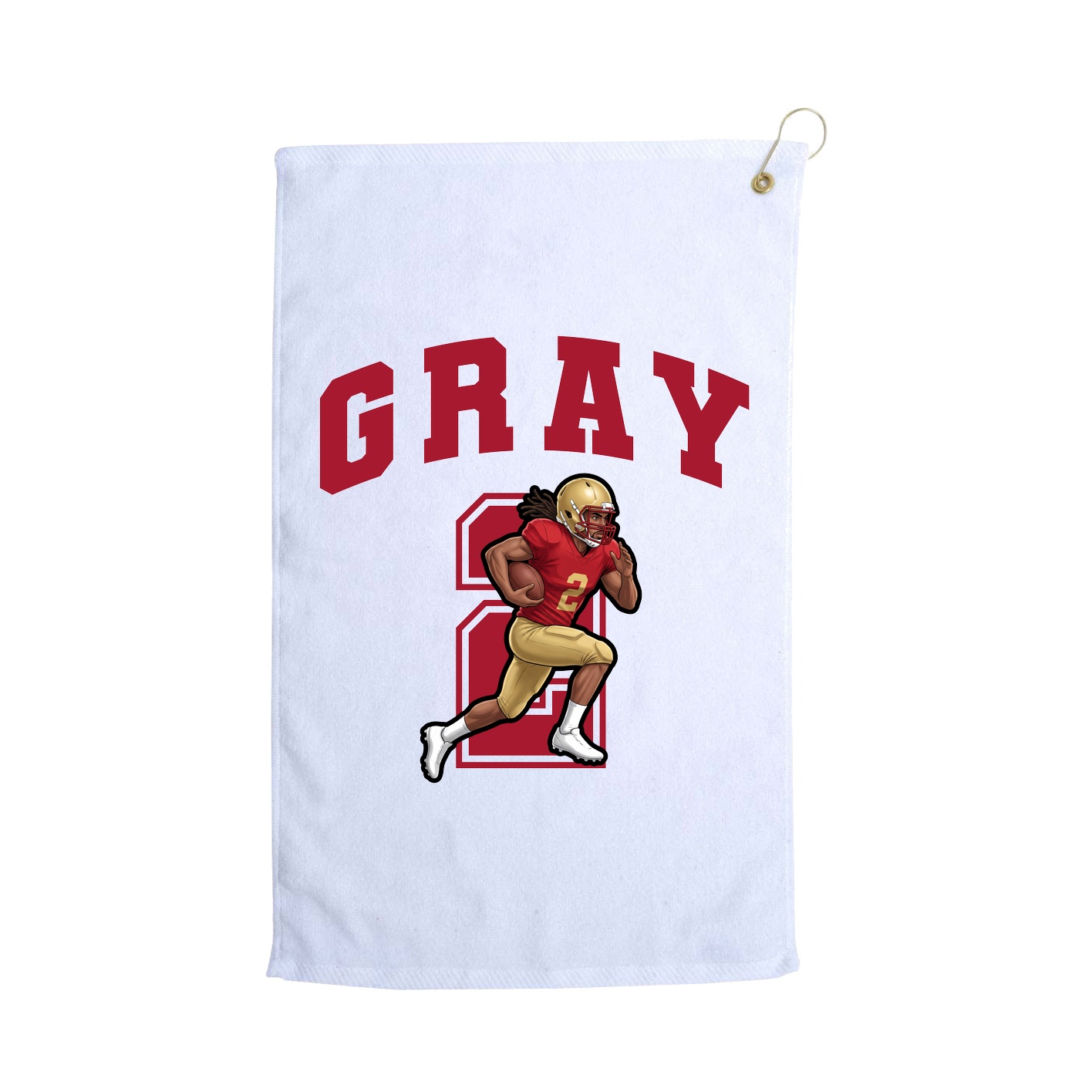 Golf Towel — Number in White