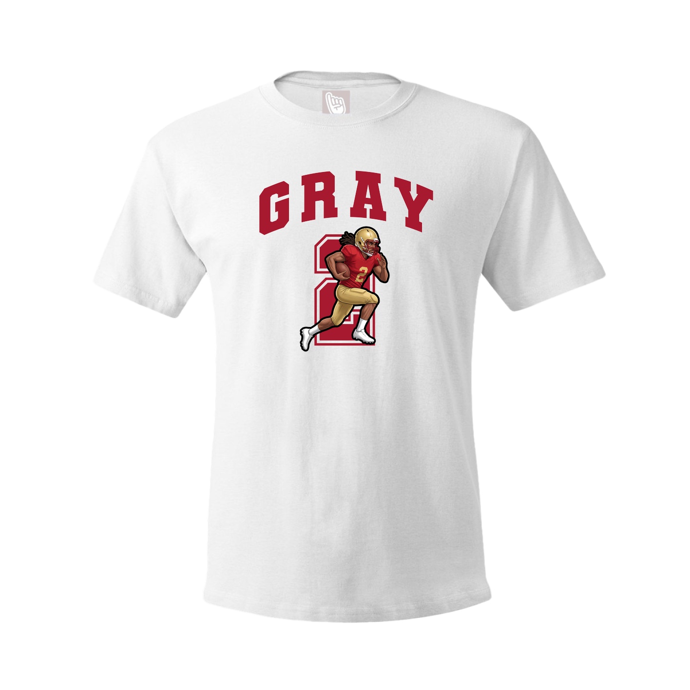 Youth Tee — Number in White