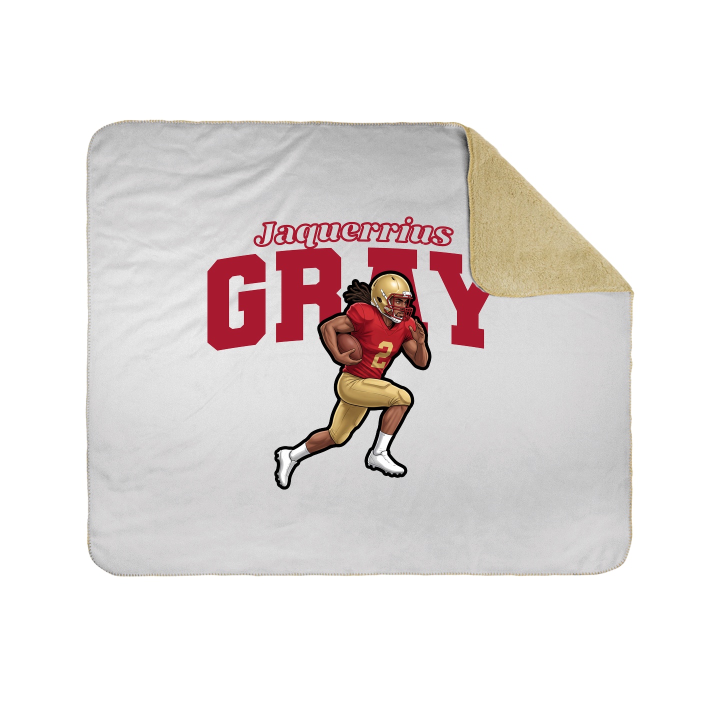 Throw Blanket — Name Arch in White