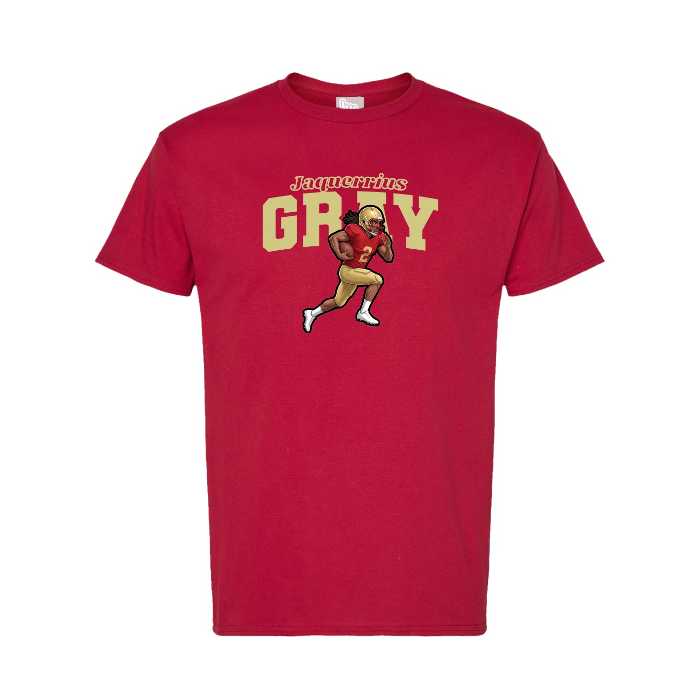 Tee — Name Arch in Crimson