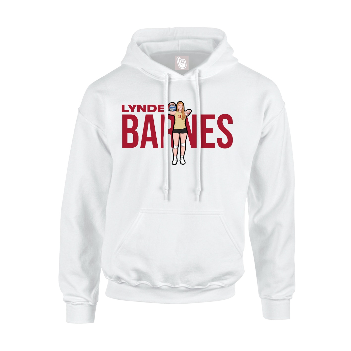 Youth Hoodie — Player Name in White