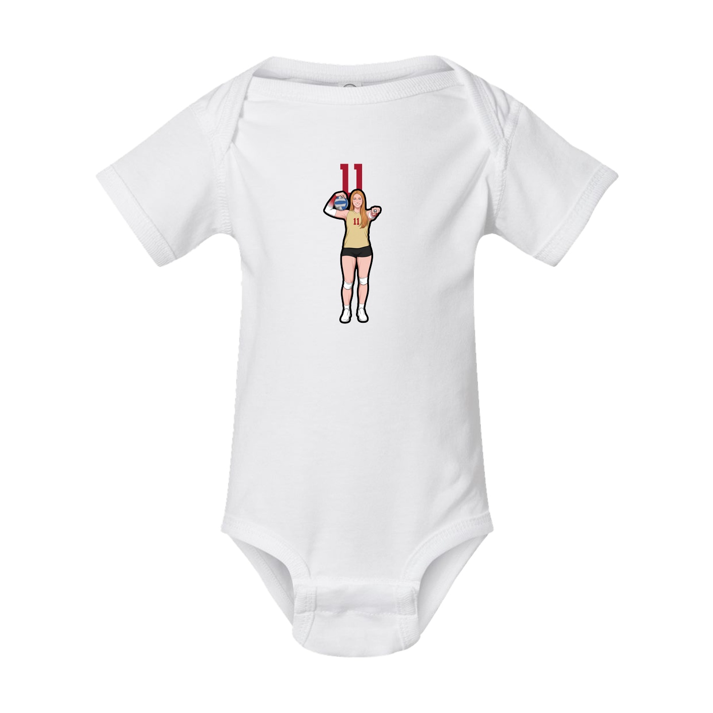 Baby Onesie — Number Top in White
