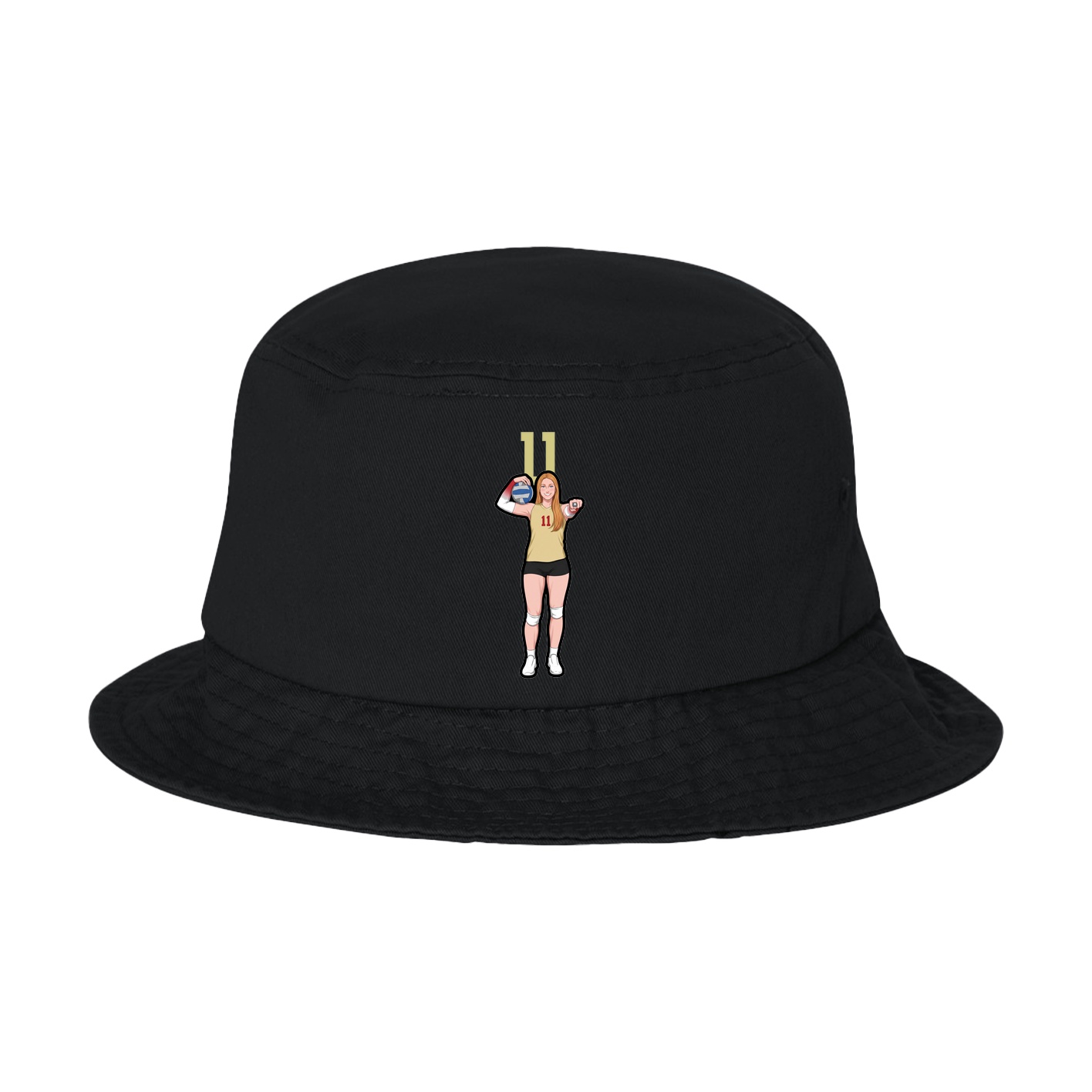 Bucket Cap — Number Top in Black