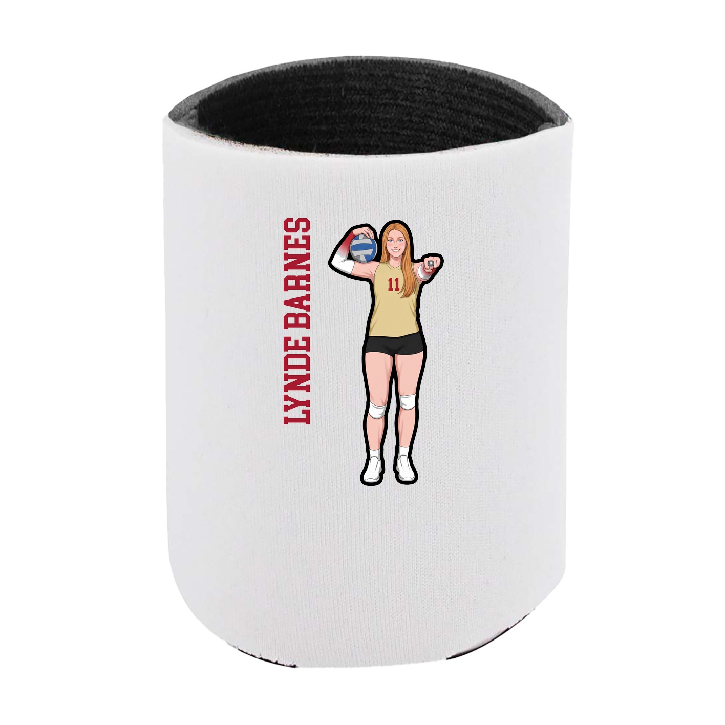 Can Holder — Name Vertical in White
