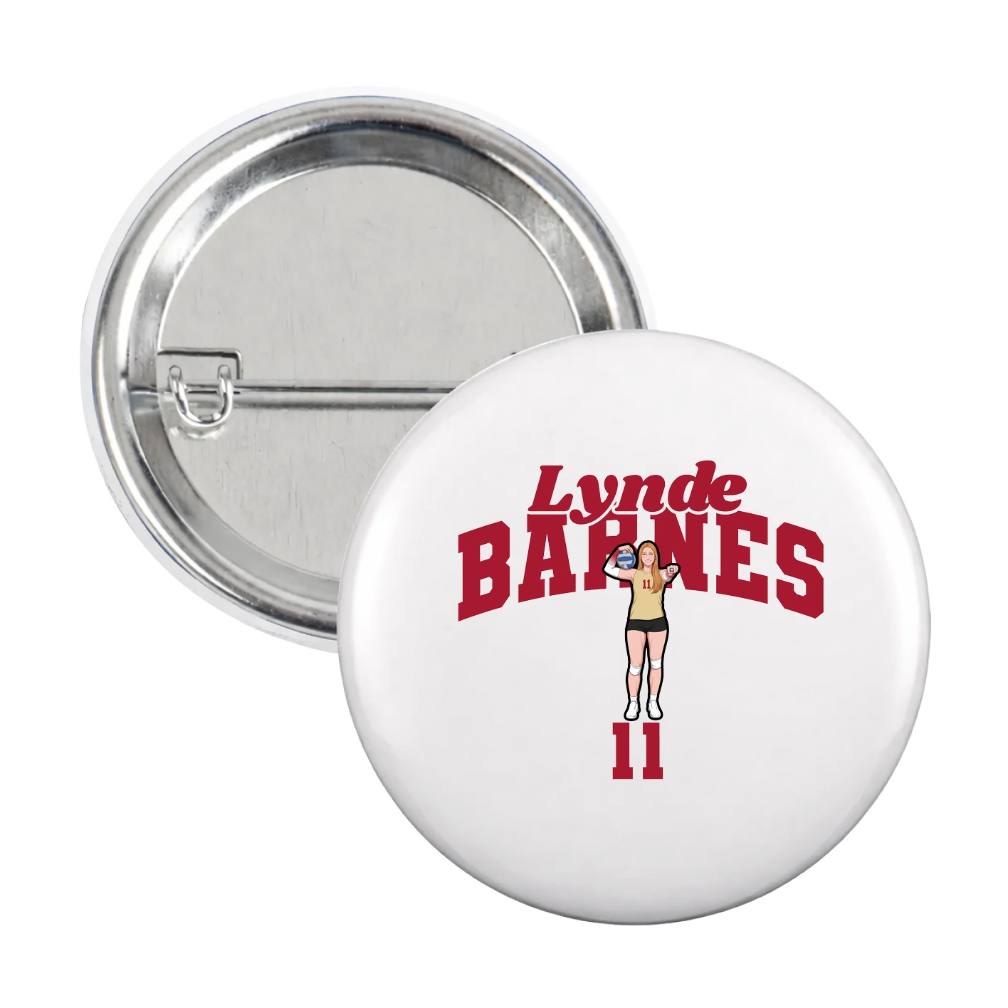 Game Day Button — Signature Arch in White