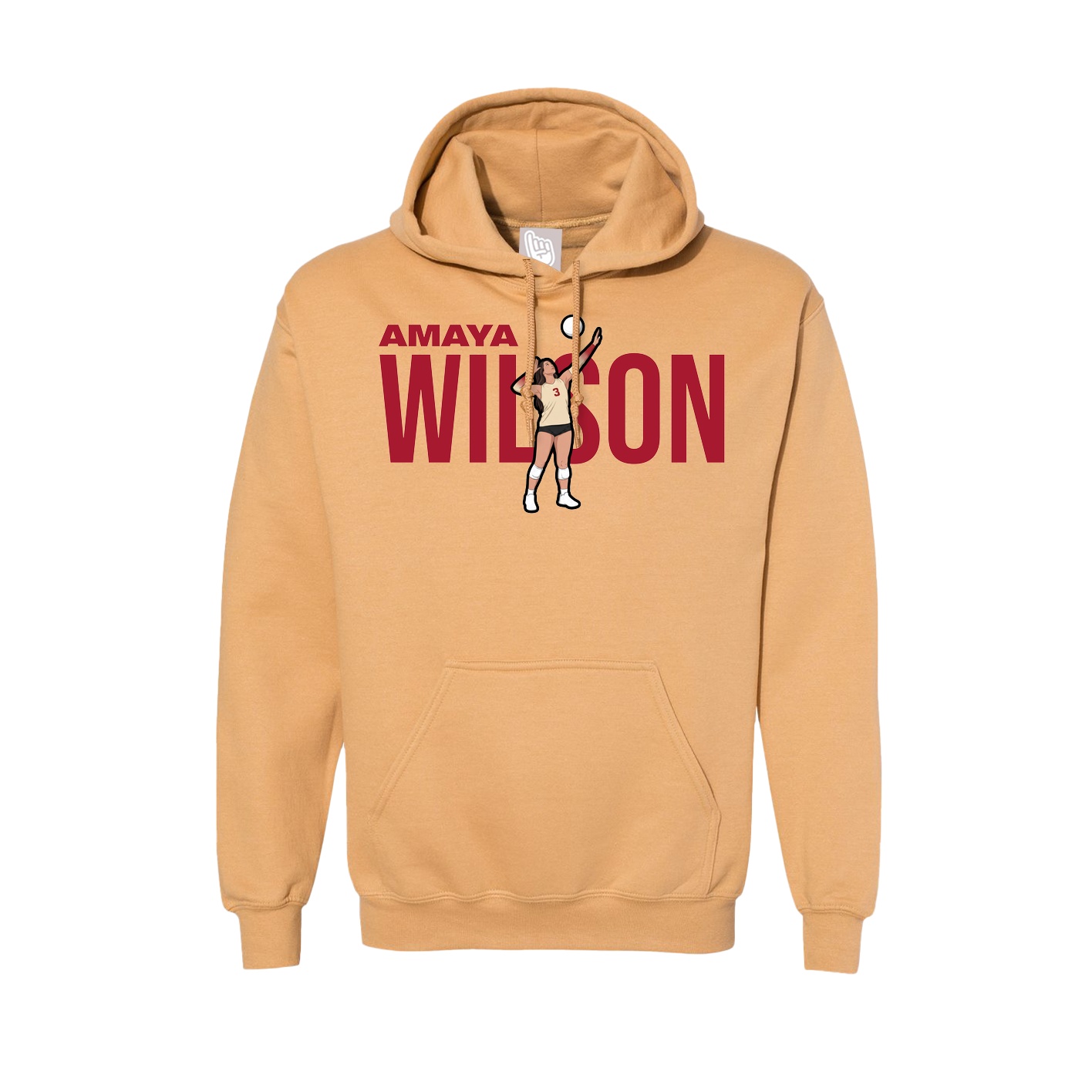 Hoodie — Player Name in Vegas Gold