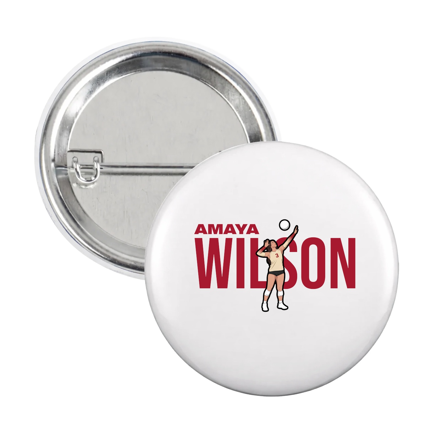 Game Day Button — Player Name in White