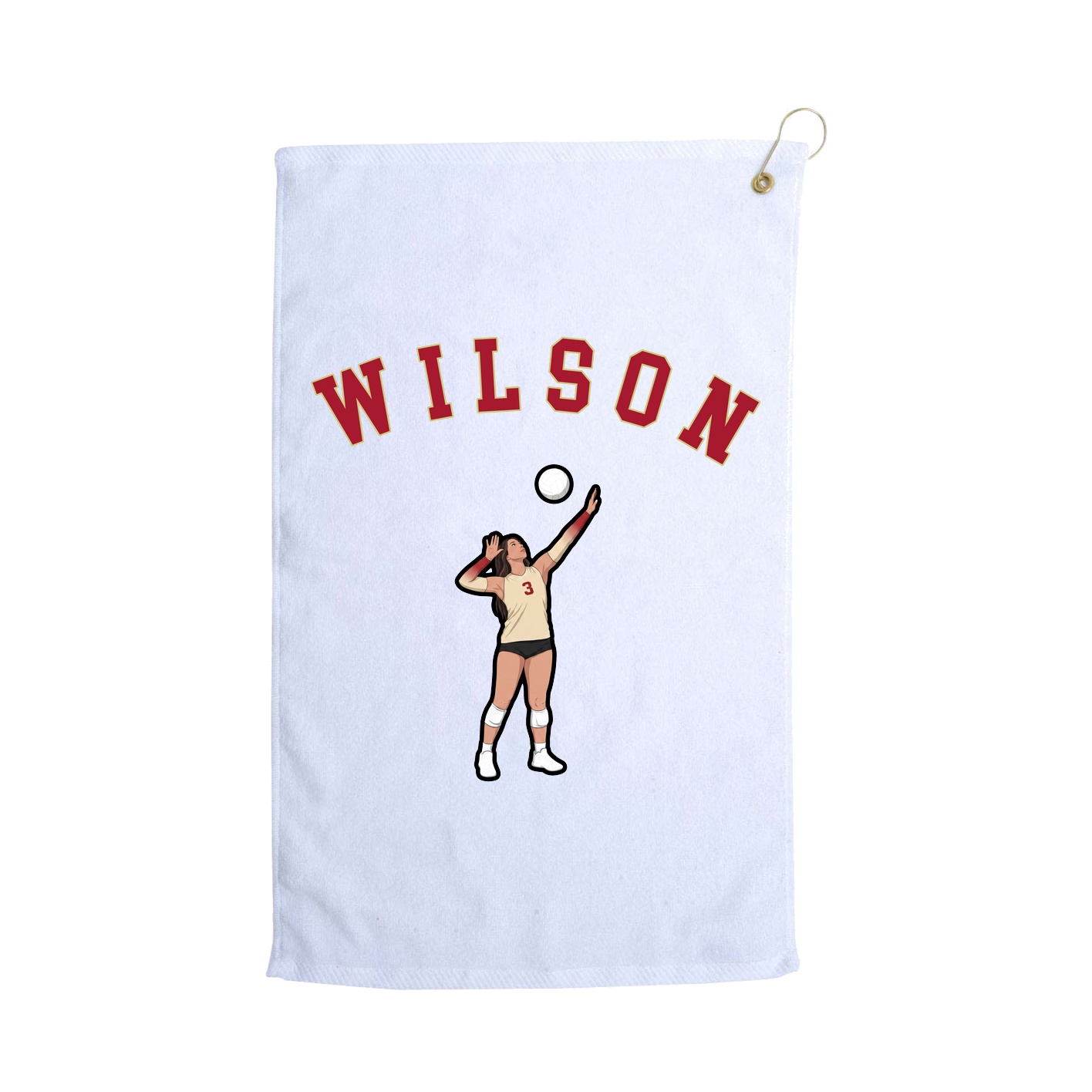 Golf Towel — Shirsey Arch in White
