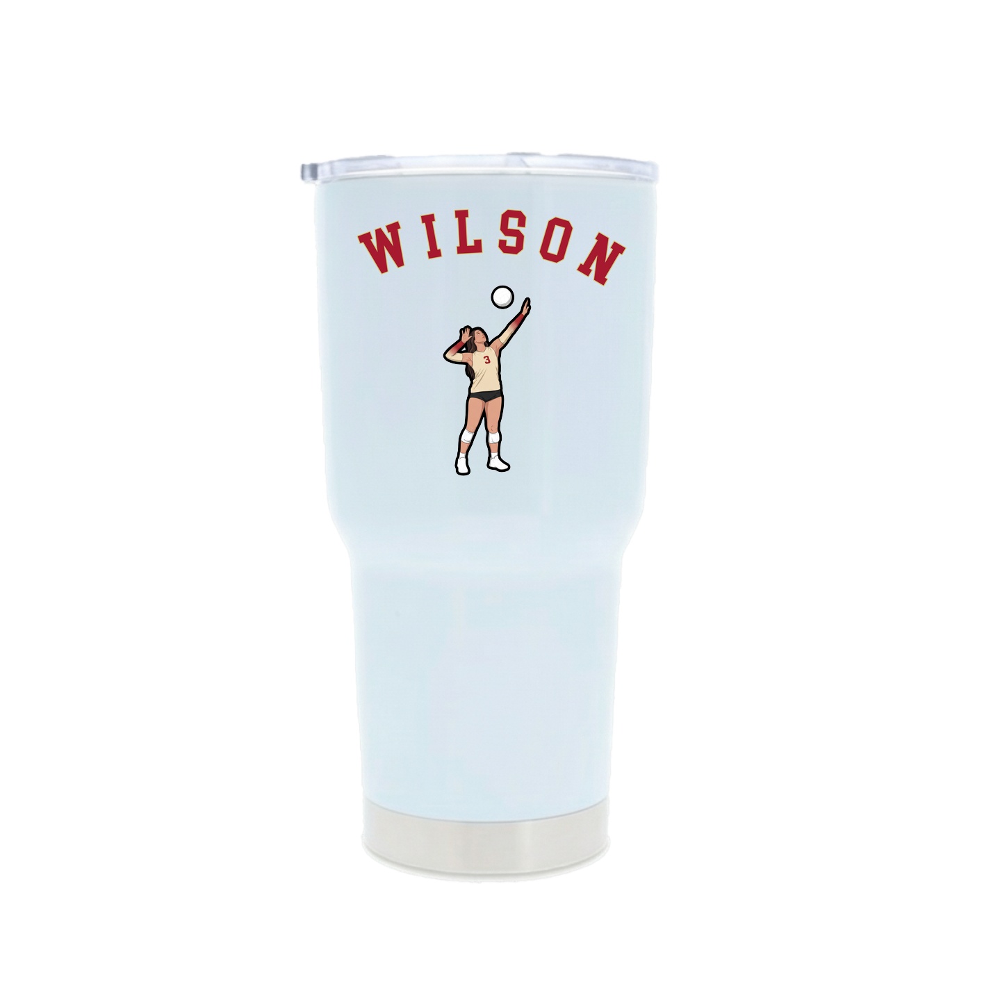 30oz Stainless Steel Tumbler — Shirsey Arch in White
