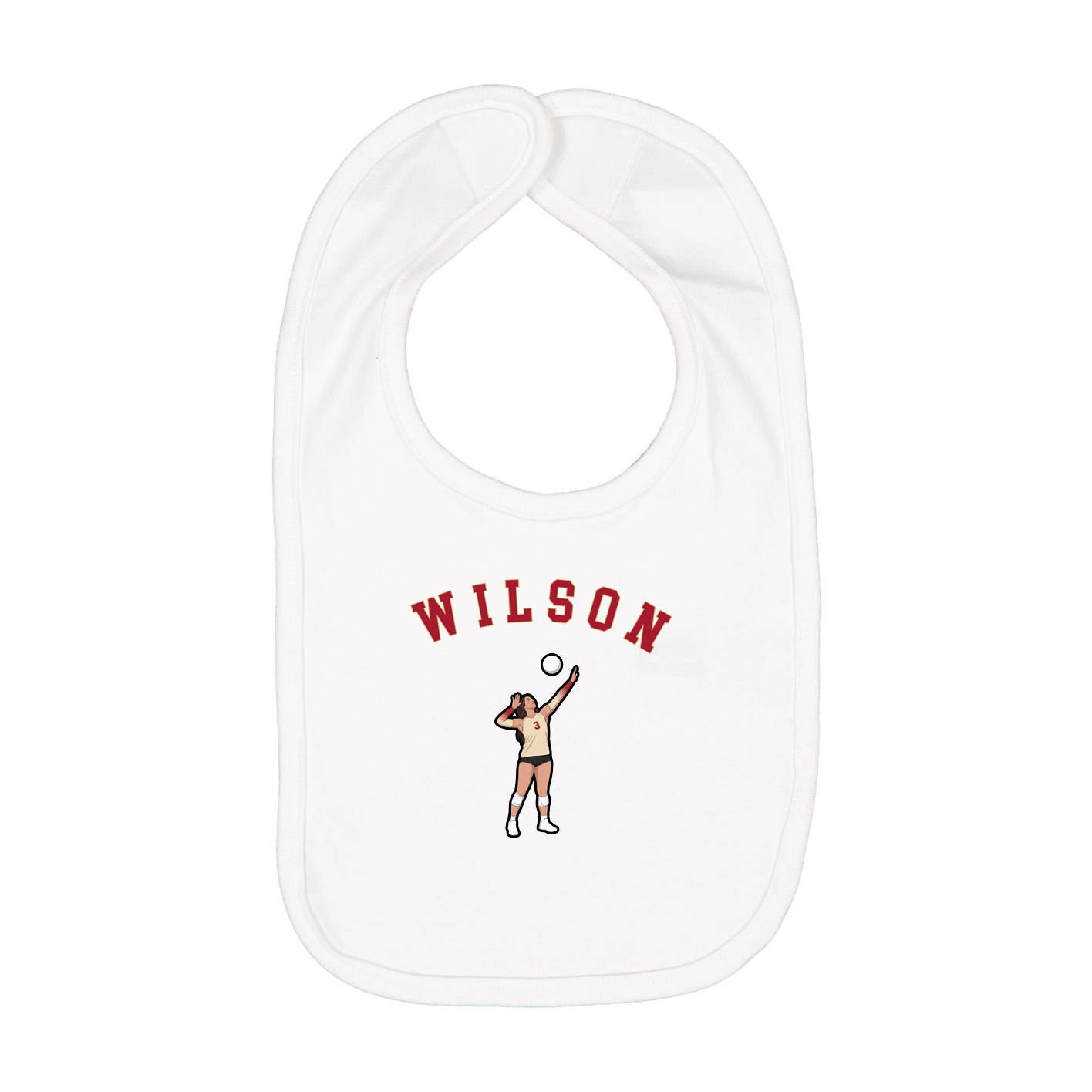 Infant Bib — Shirsey Arch in White