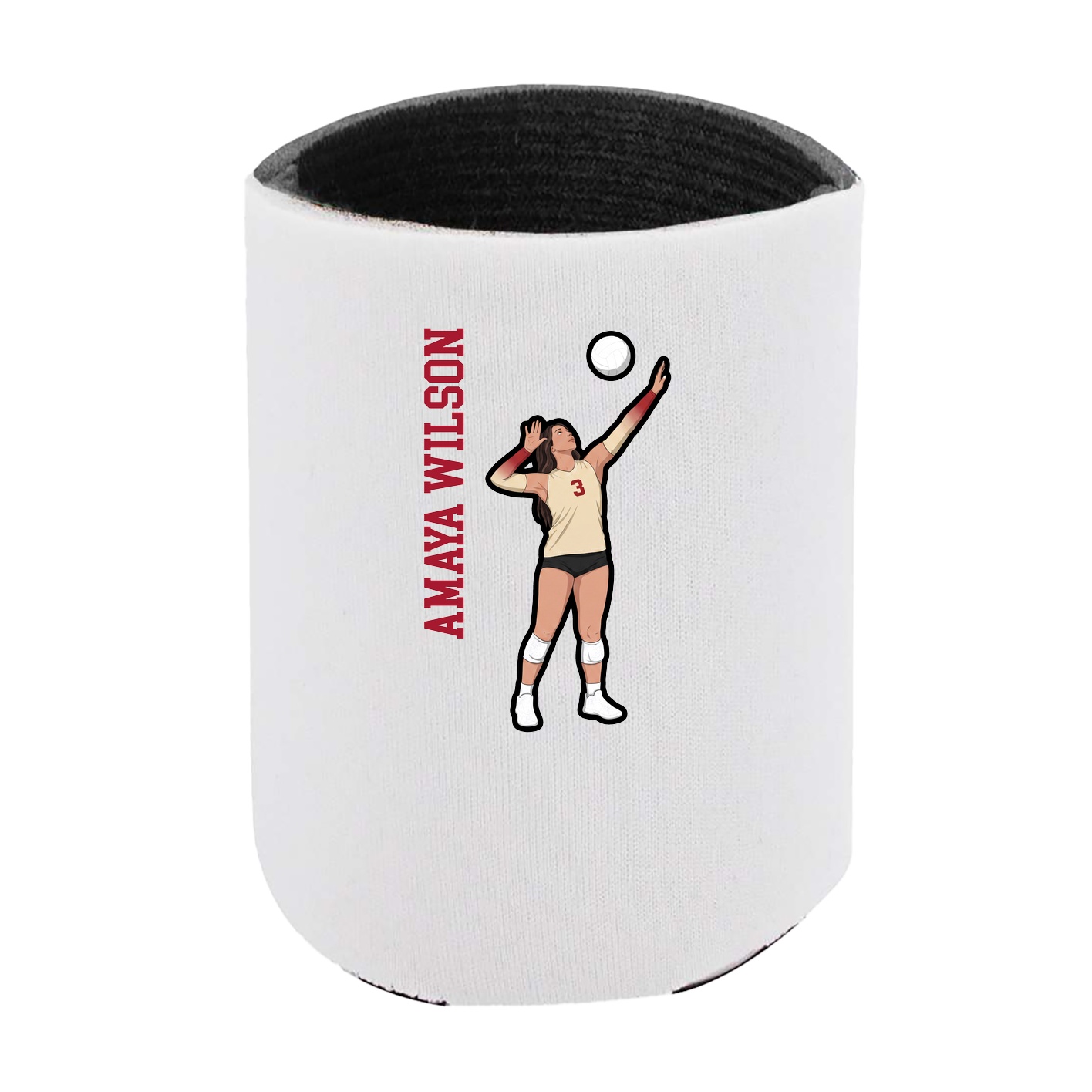 Can Holder — Name Vertical in White