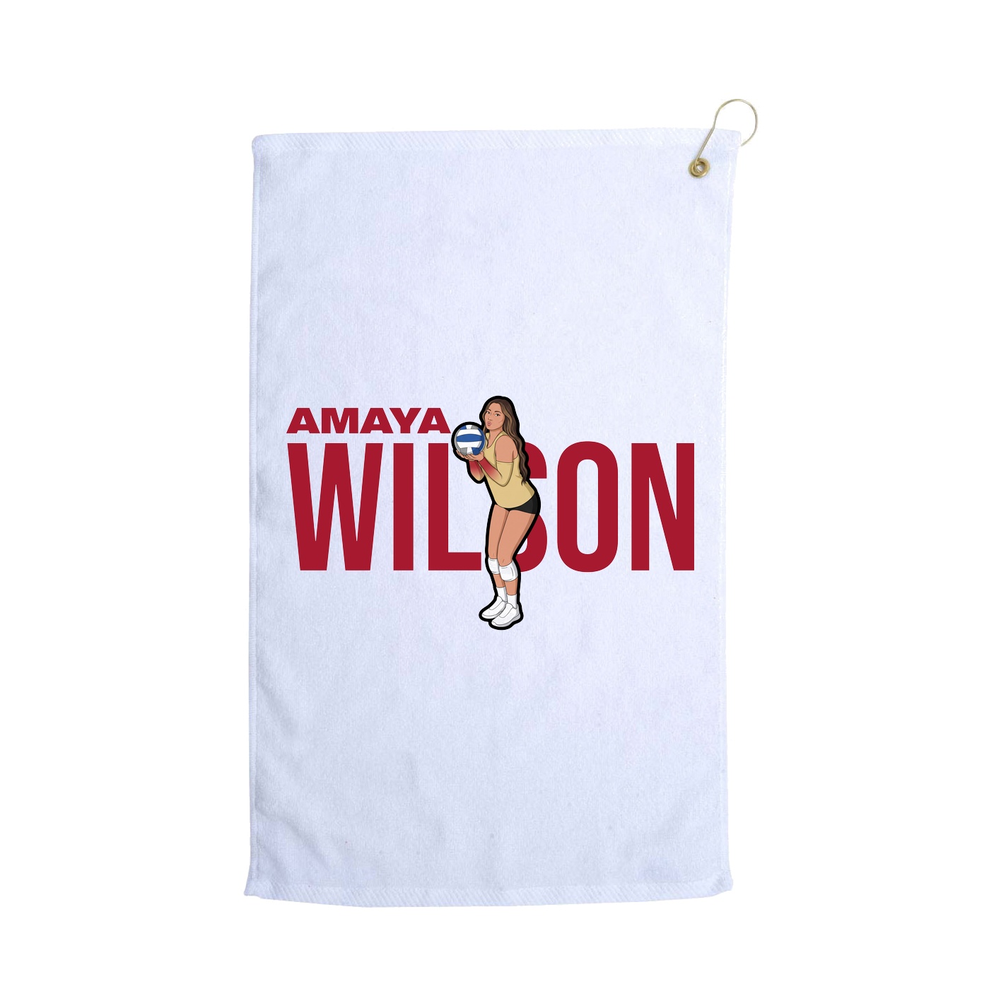 Golf Towel — Player Name in White