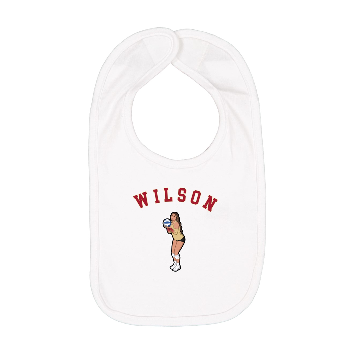Infant Bib — Shirsey Arch in White