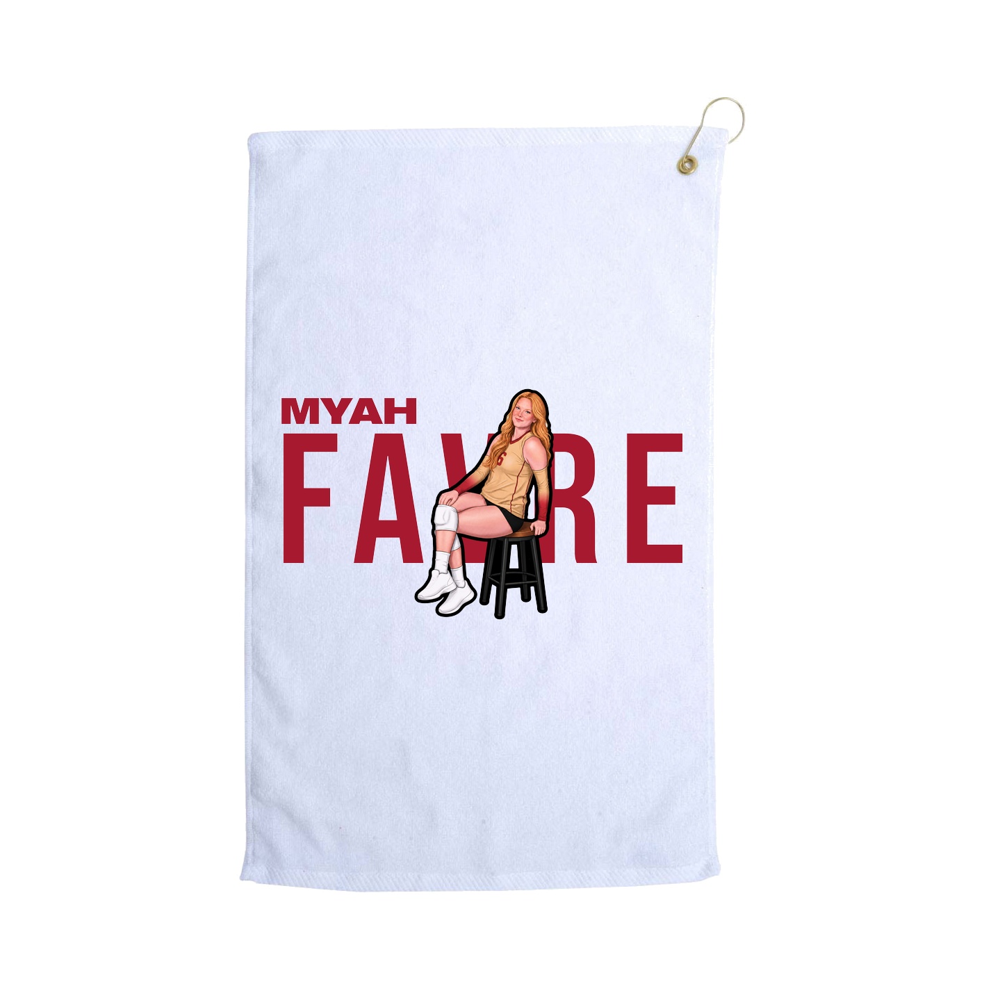 Golf Towel — Player Name in White