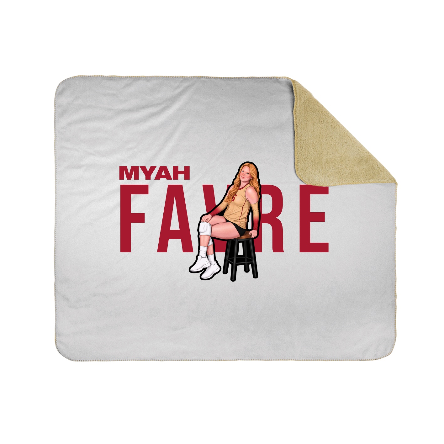 Throw Blanket — Player Name in White