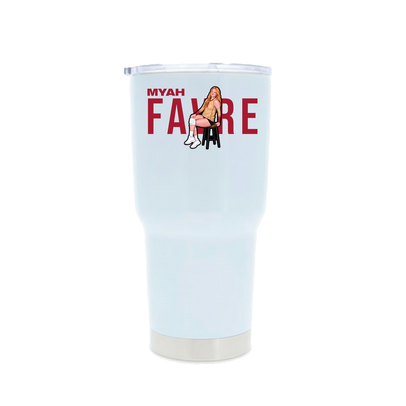 30oz Stainless Steel Tumbler — Player Name in White