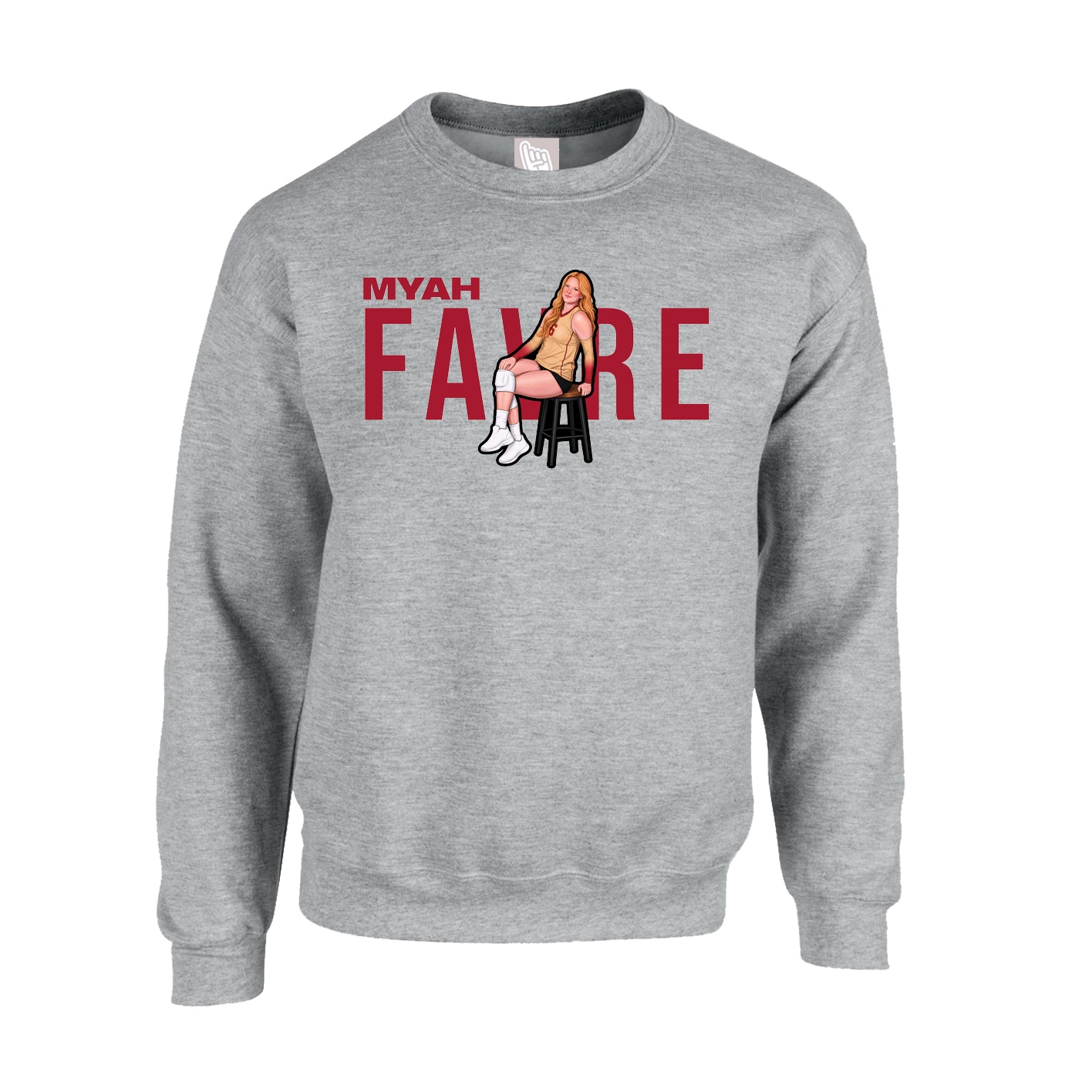 Fleece Crew — Player Name in Grey