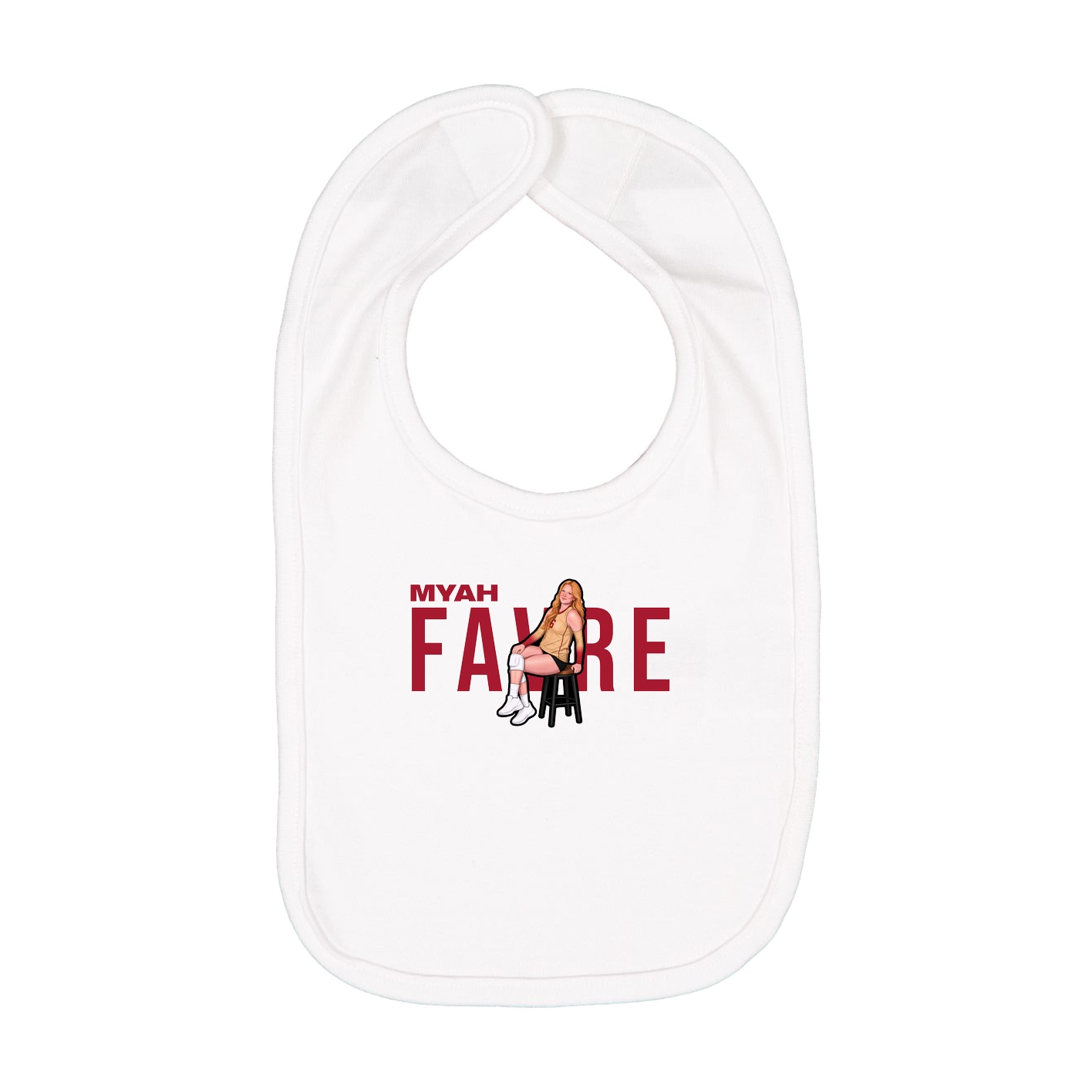 Infant Bib — Player Name in White