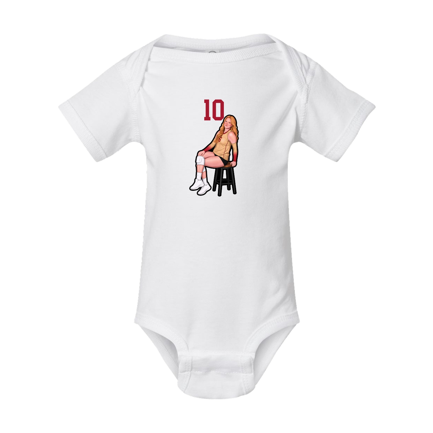 Baby Onesie — Number Top in White