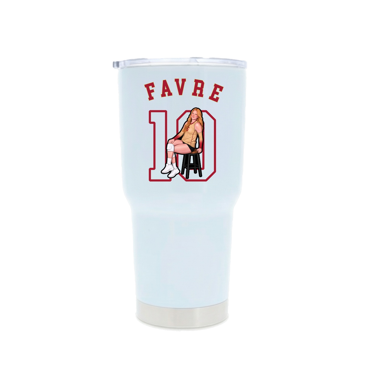 30oz Stainless Steel Tumbler — Shirsey Arch in White