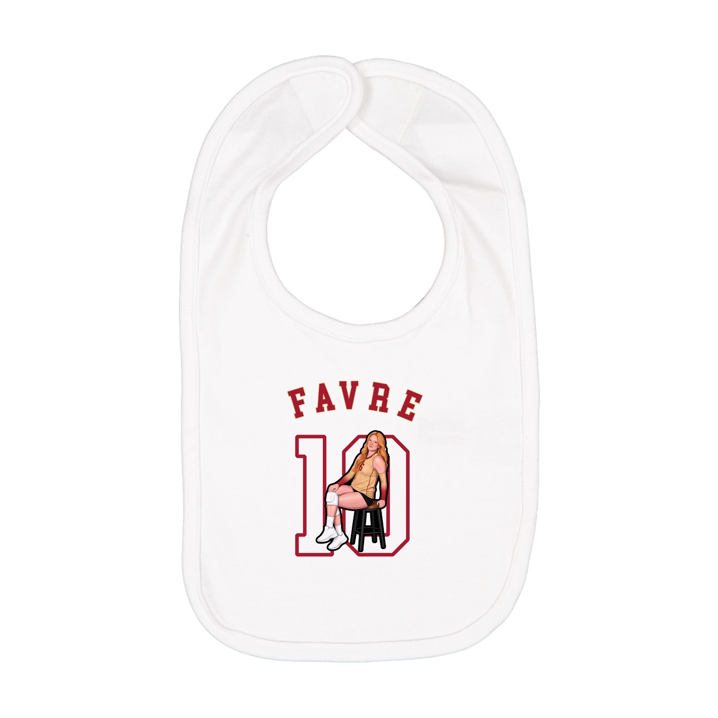 Infant Bib — Shirsey Arch in White