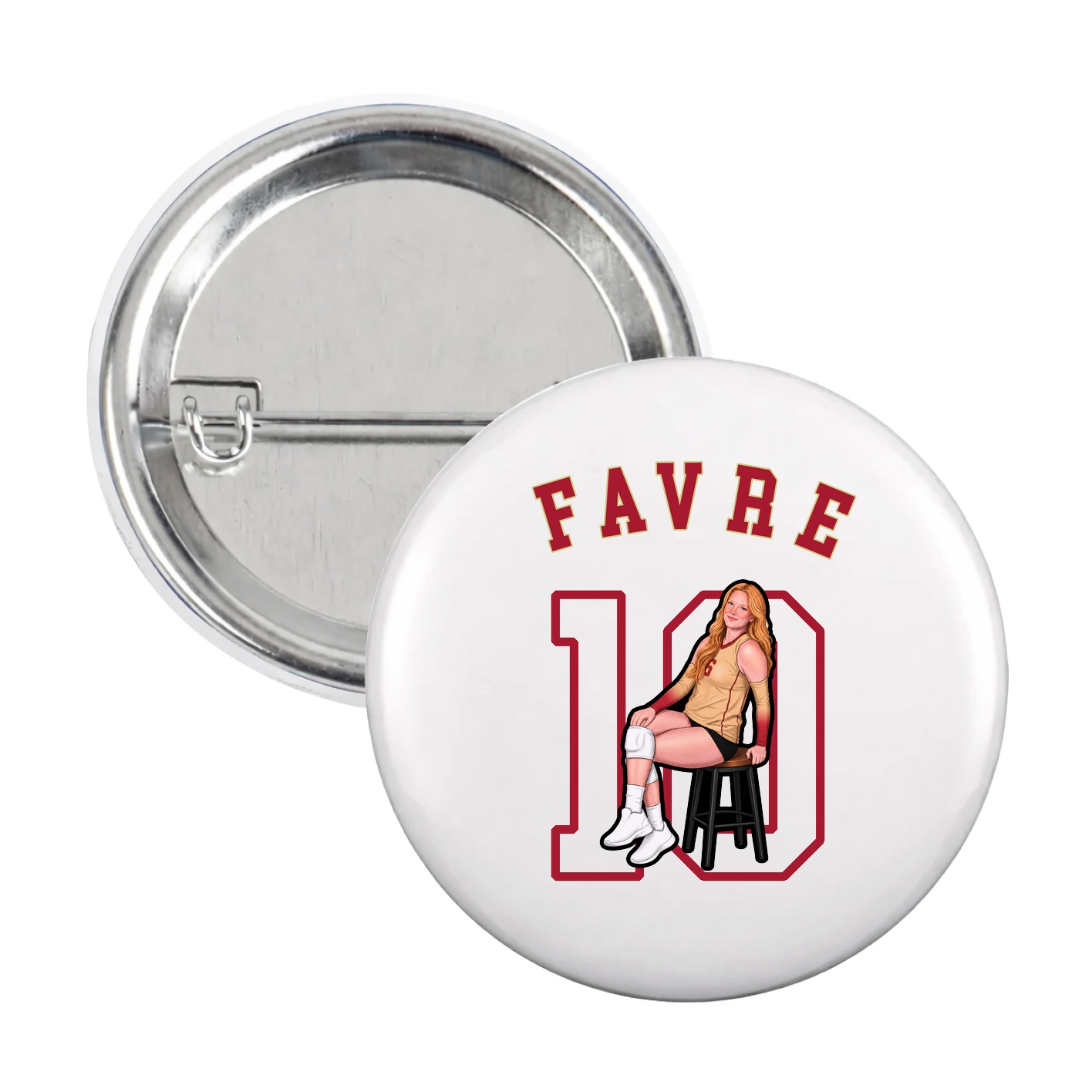 Game Day Button — Shirsey Arch in White