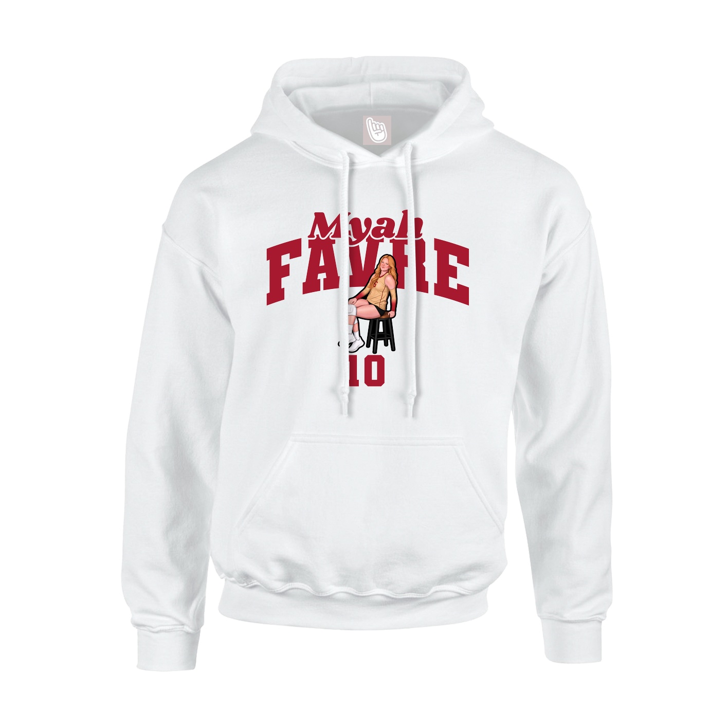Youth Hoodie — Signature Arch in White