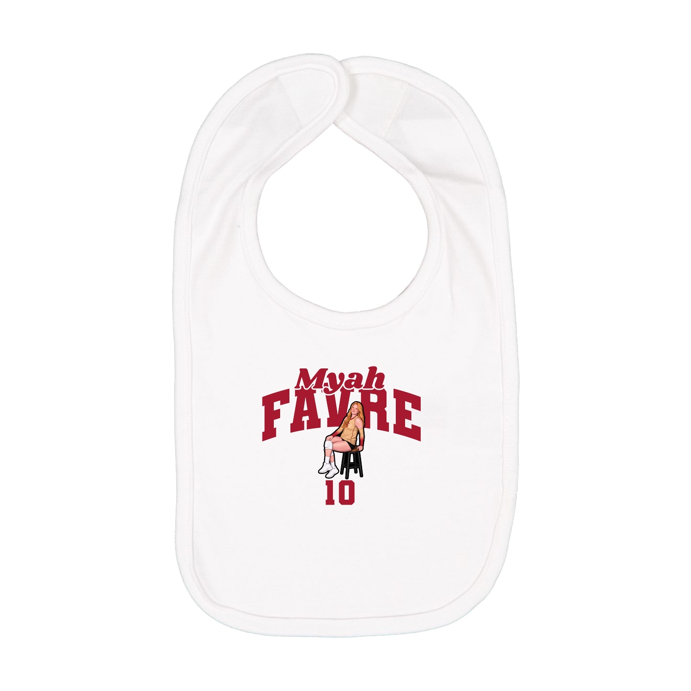 Infant Bib — Signature Arch in White