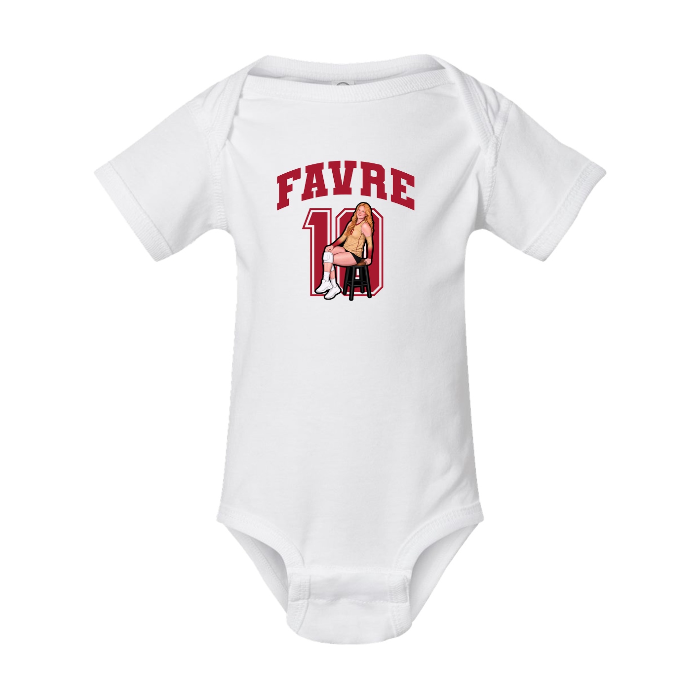 Baby Onesie — Number in White