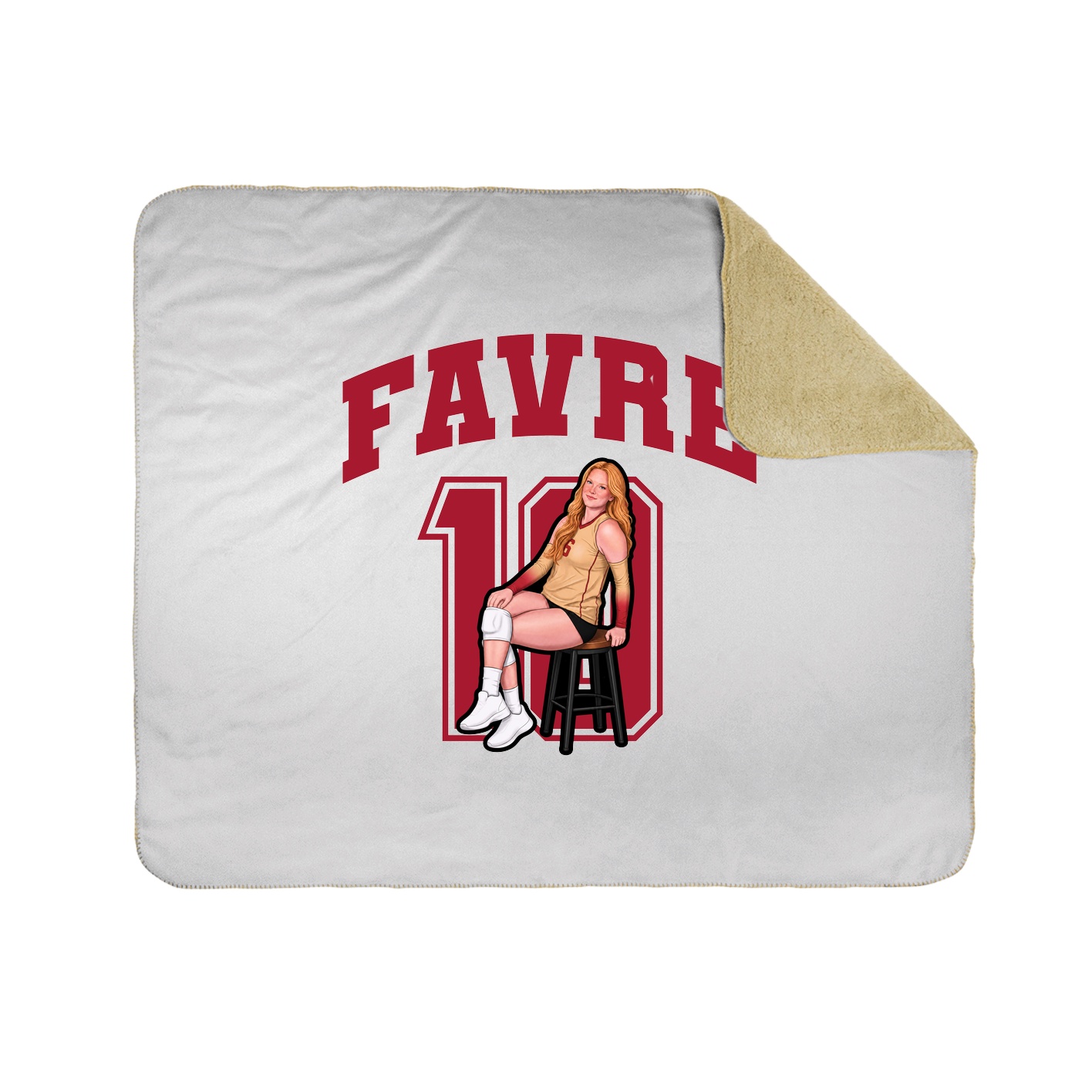 Throw Blanket — Number in White