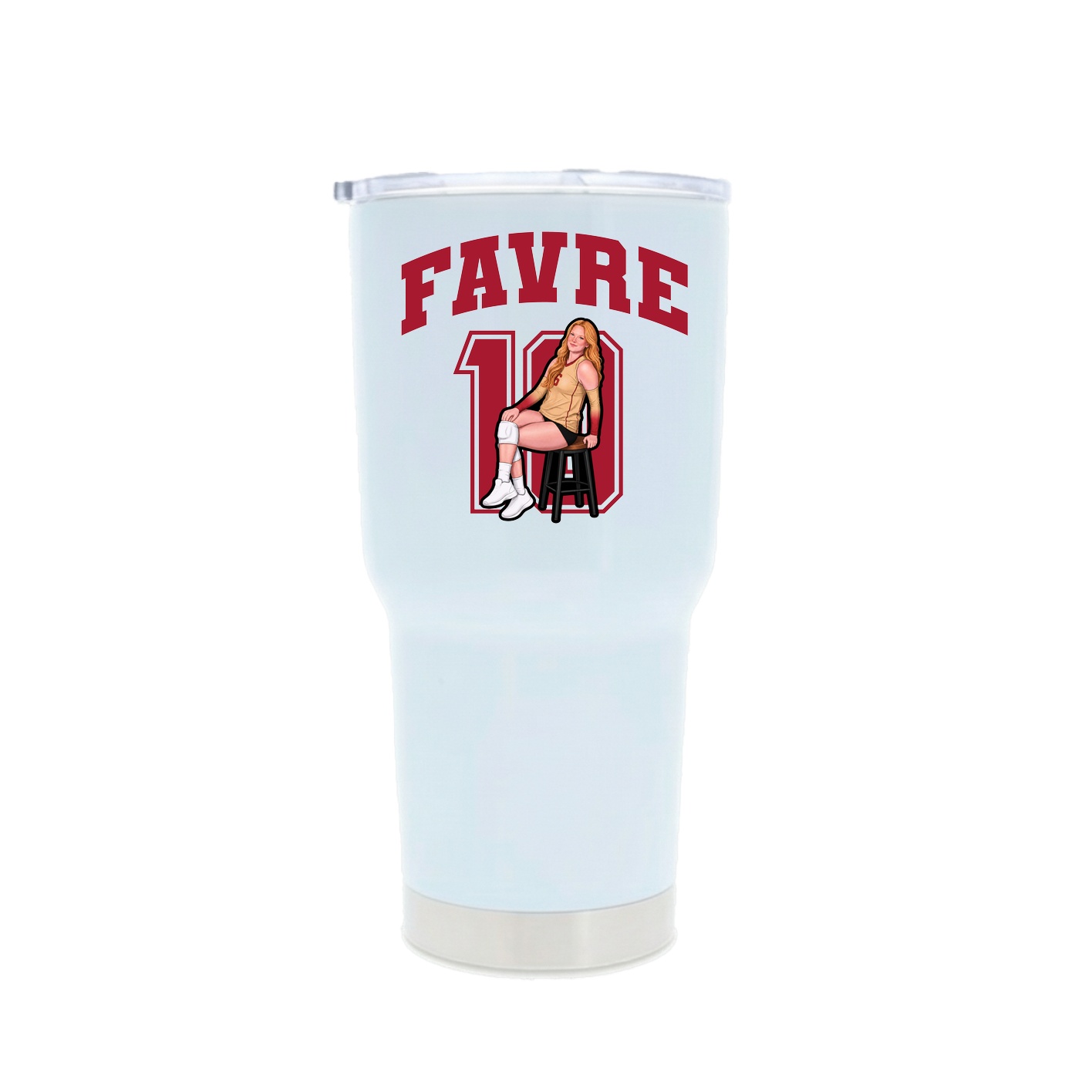 30oz Stainless Steel Tumbler — Number in White