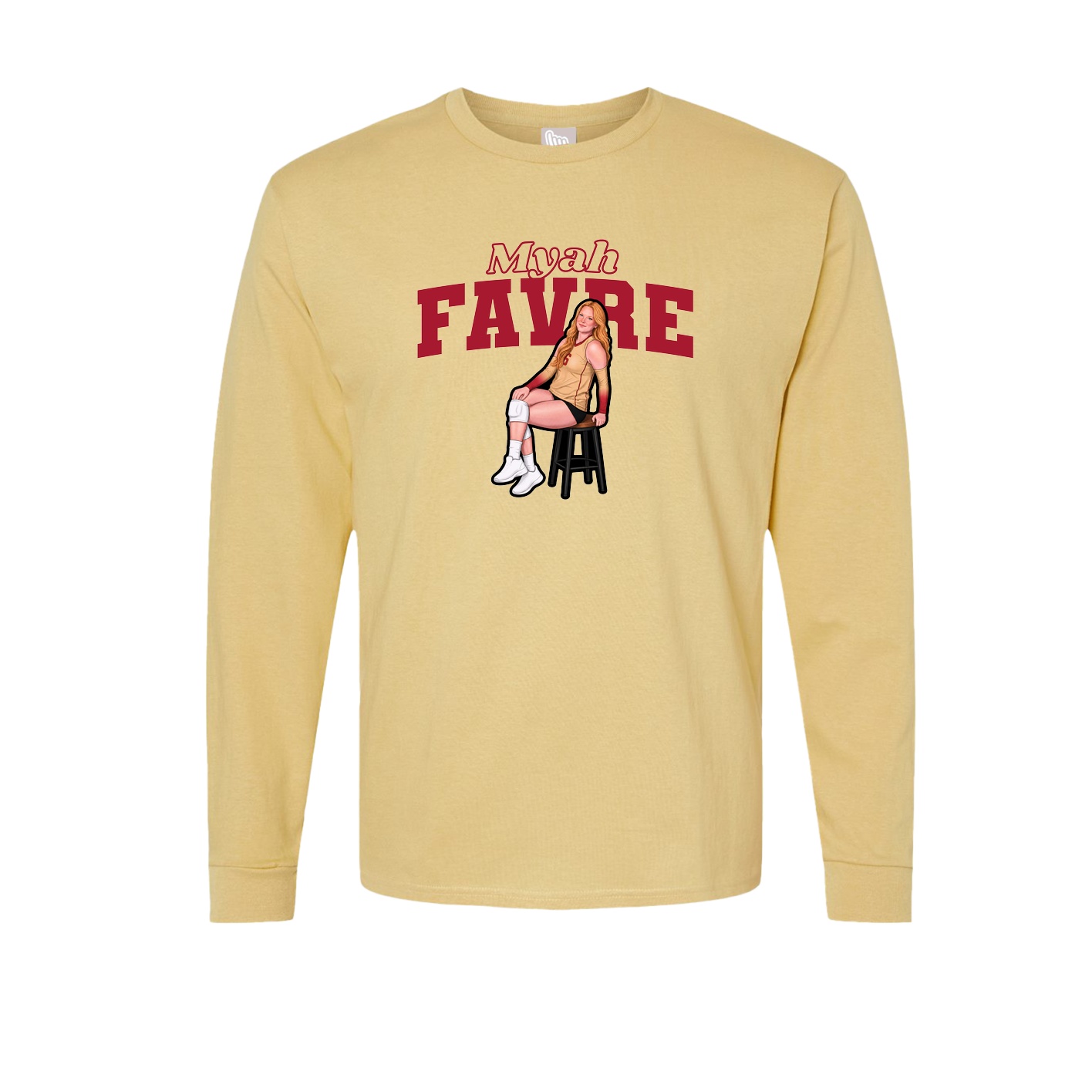 Long Sleeve Tee — Name Arch in Vegas Gold