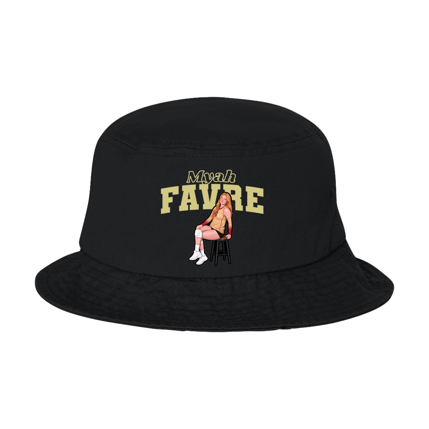 Bucket Cap — Name Arch in Black