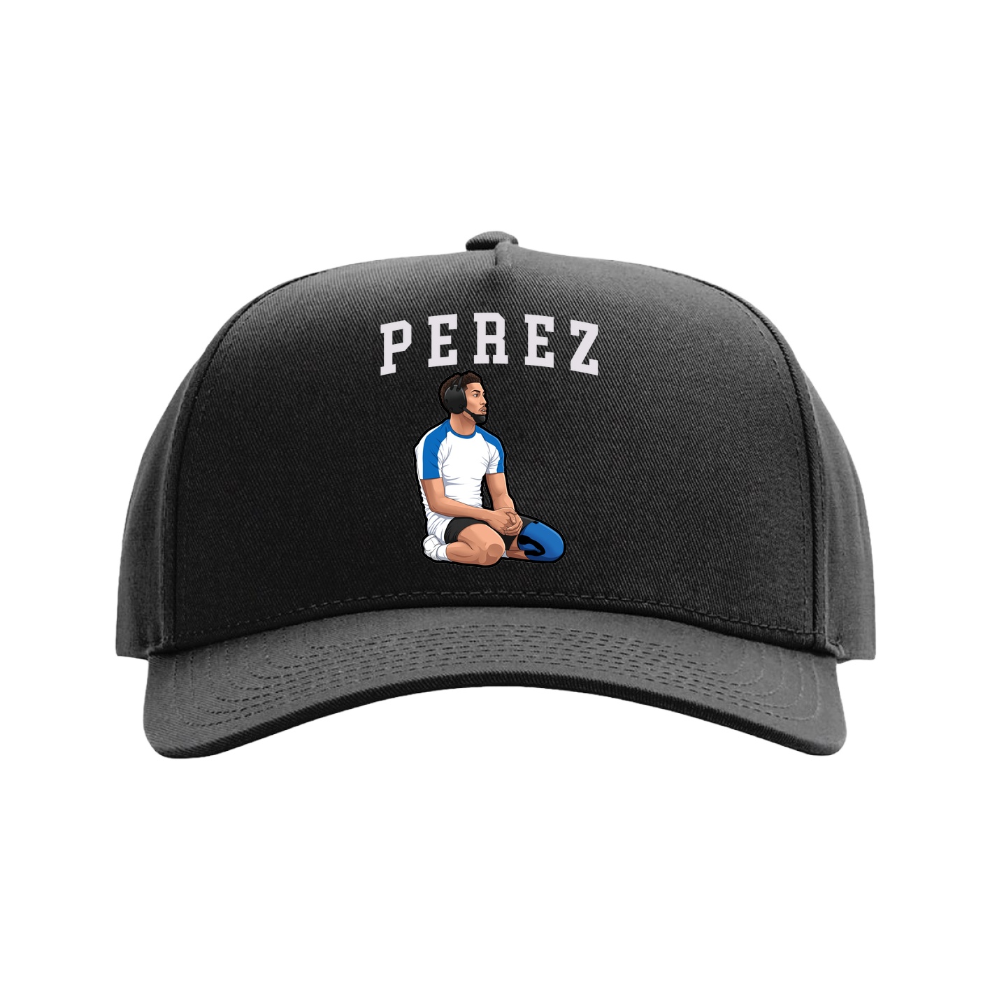 Full Fabric Five-Panel Champ Cap — Shirsey in Black