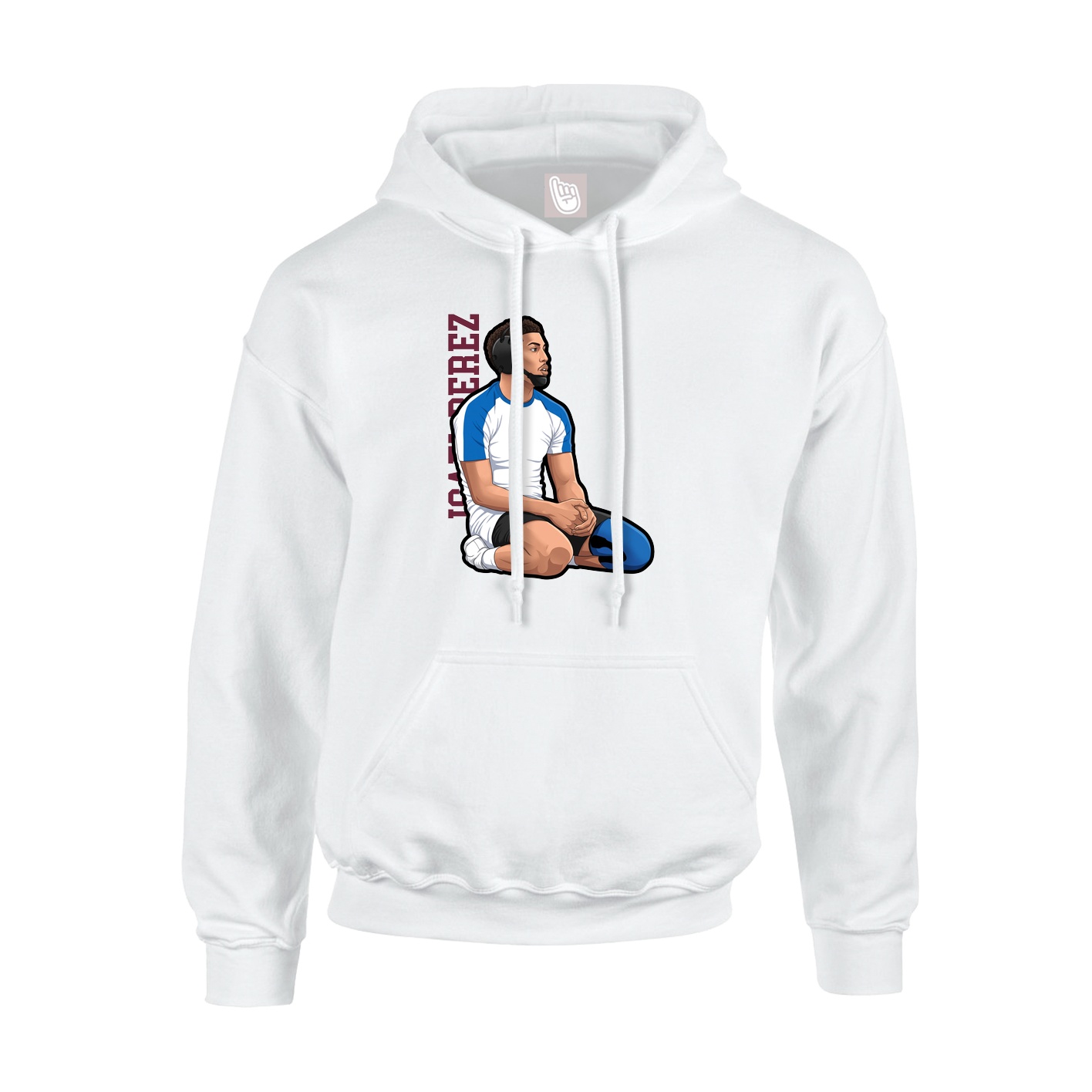 Hoodie — Name Vertical in White