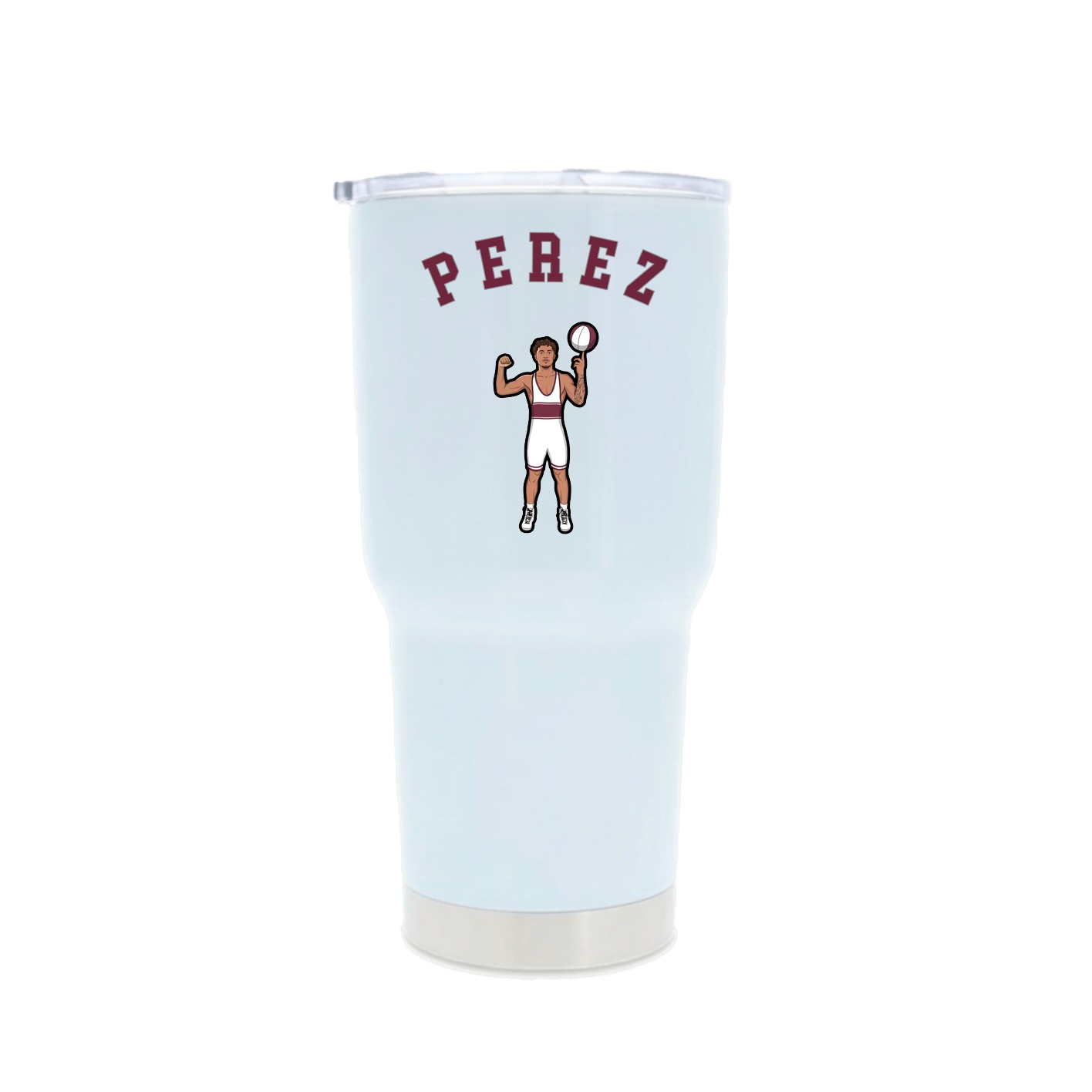 30oz Stainless Steel Tumbler — Shirsey Arch in White