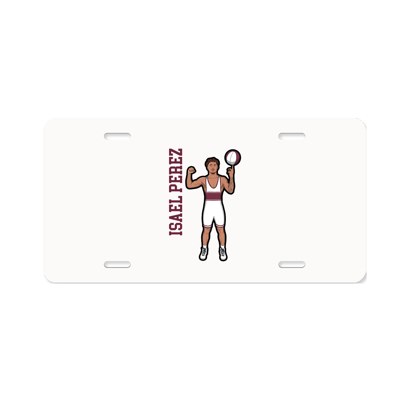 License Plate — Name Vertical in Classic