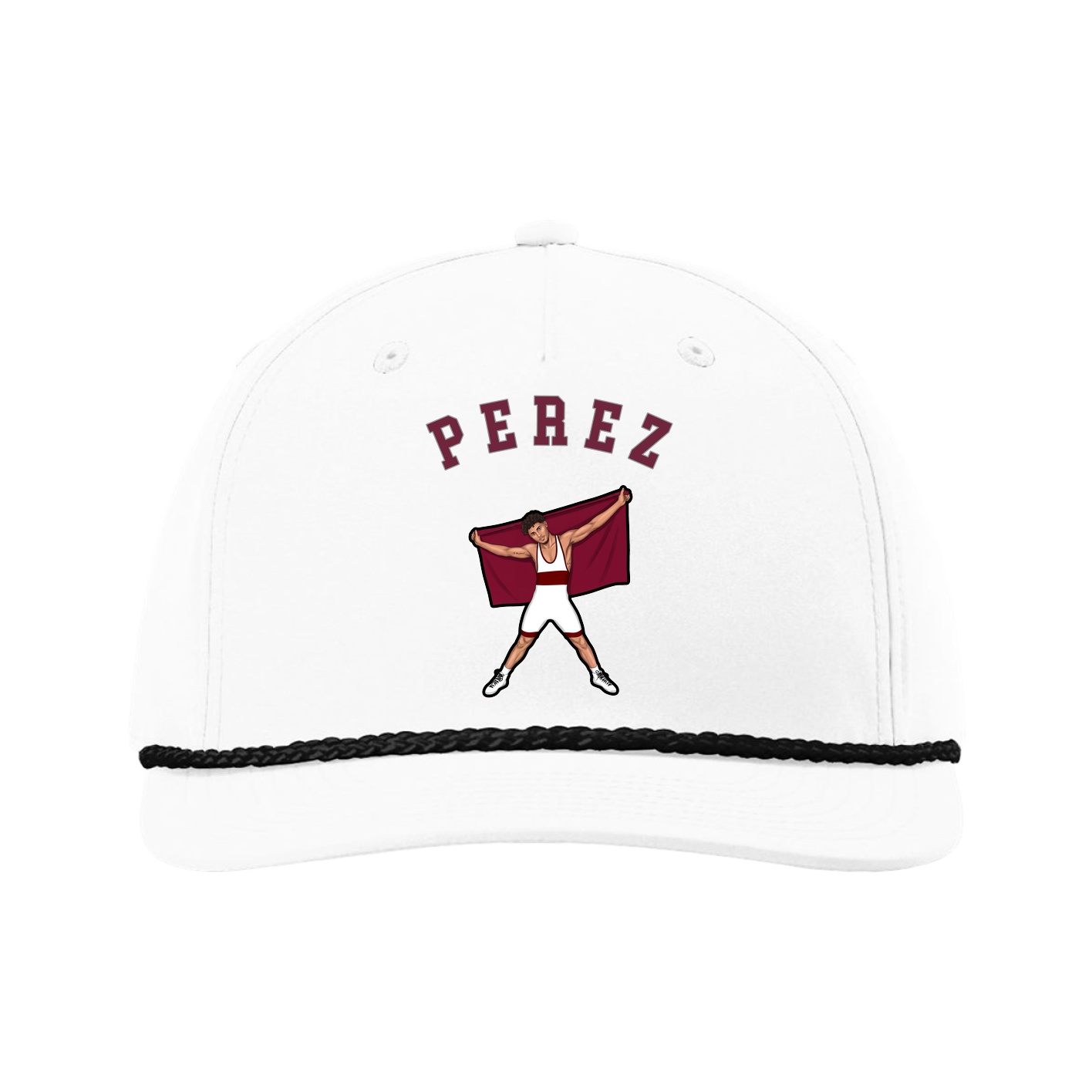 Five-Panel Classic Rope Cap — Shirsey Arch in White