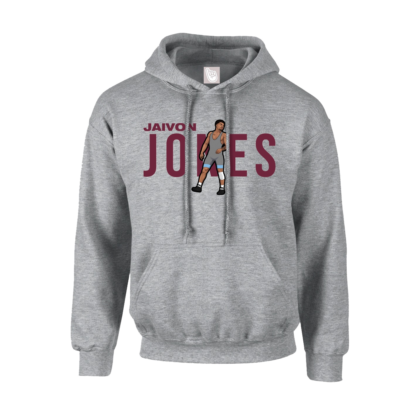 Youth Hoodie — Player Name in Grey