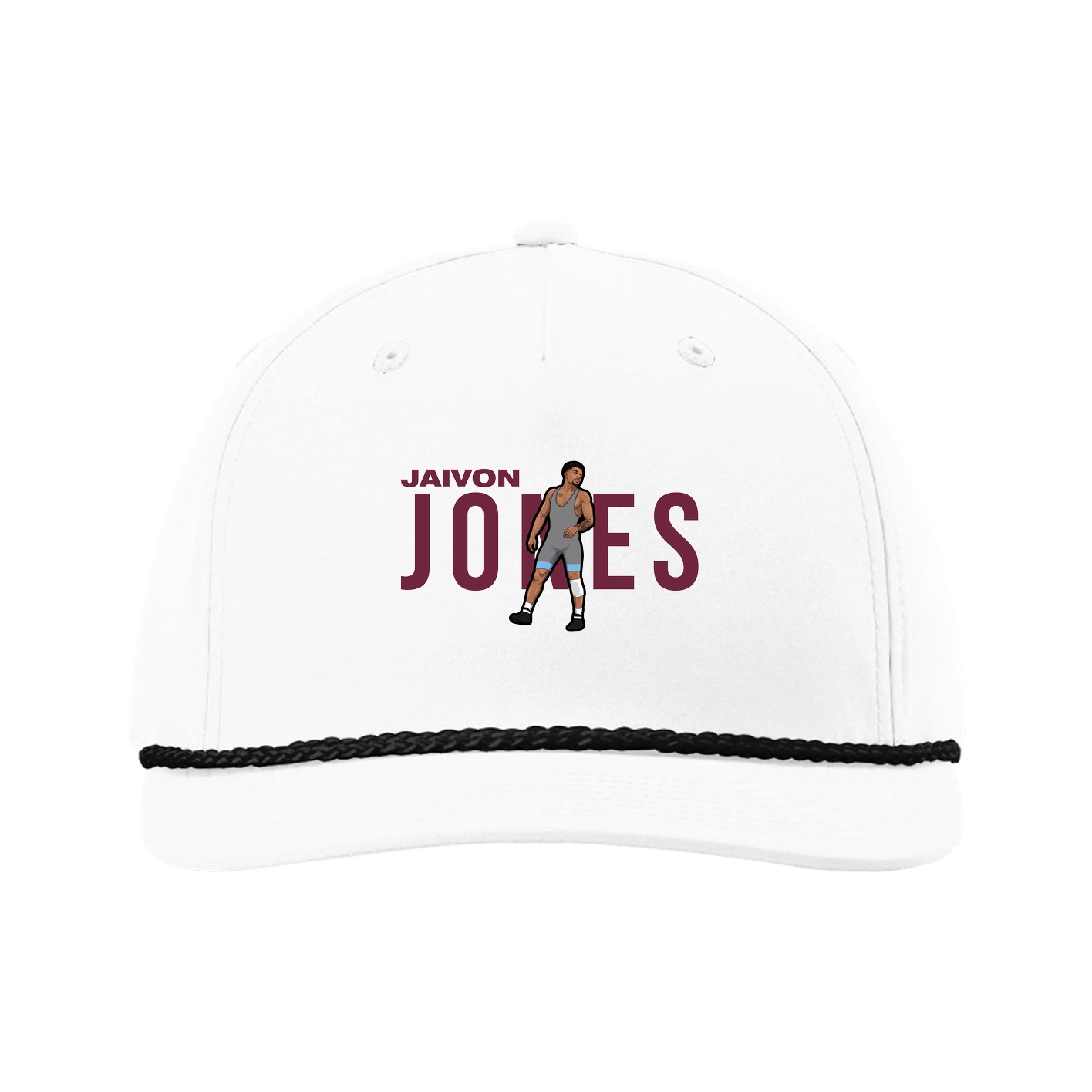 Five-Panel Classic Rope Cap — Player Name in White