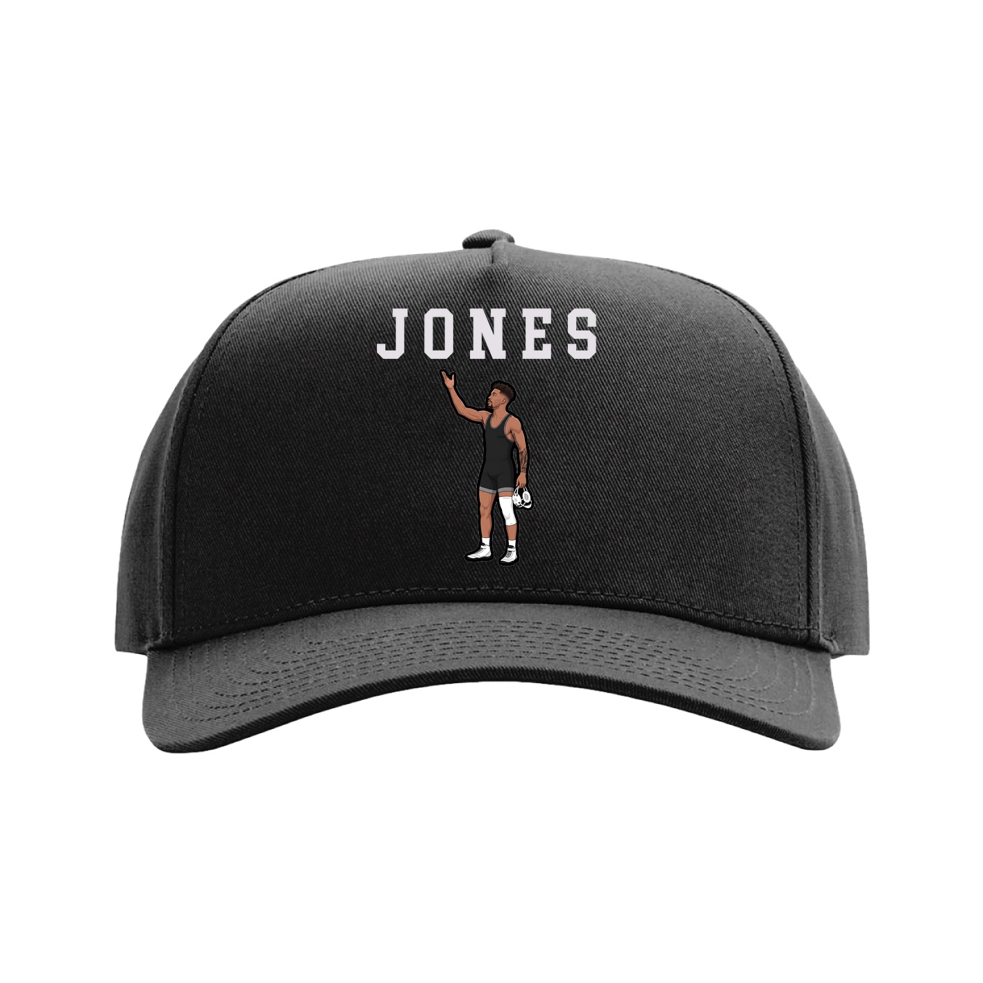 Full Fabric Five-Panel Champ Cap — Shirsey in Black