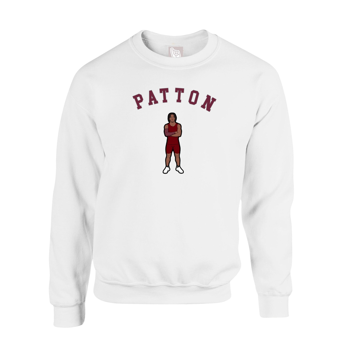 Fleece Crew — Shirsey Arch in White