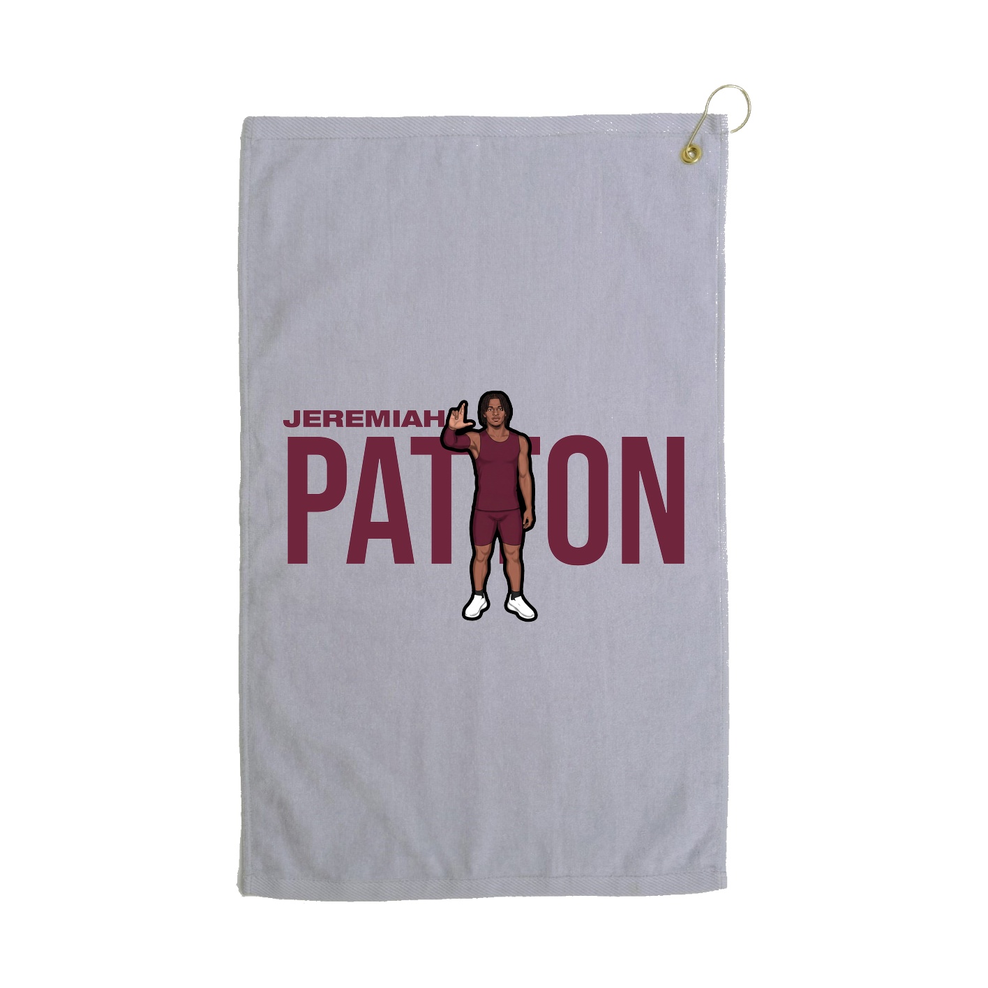 Golf Towel — Player Name in Grey
