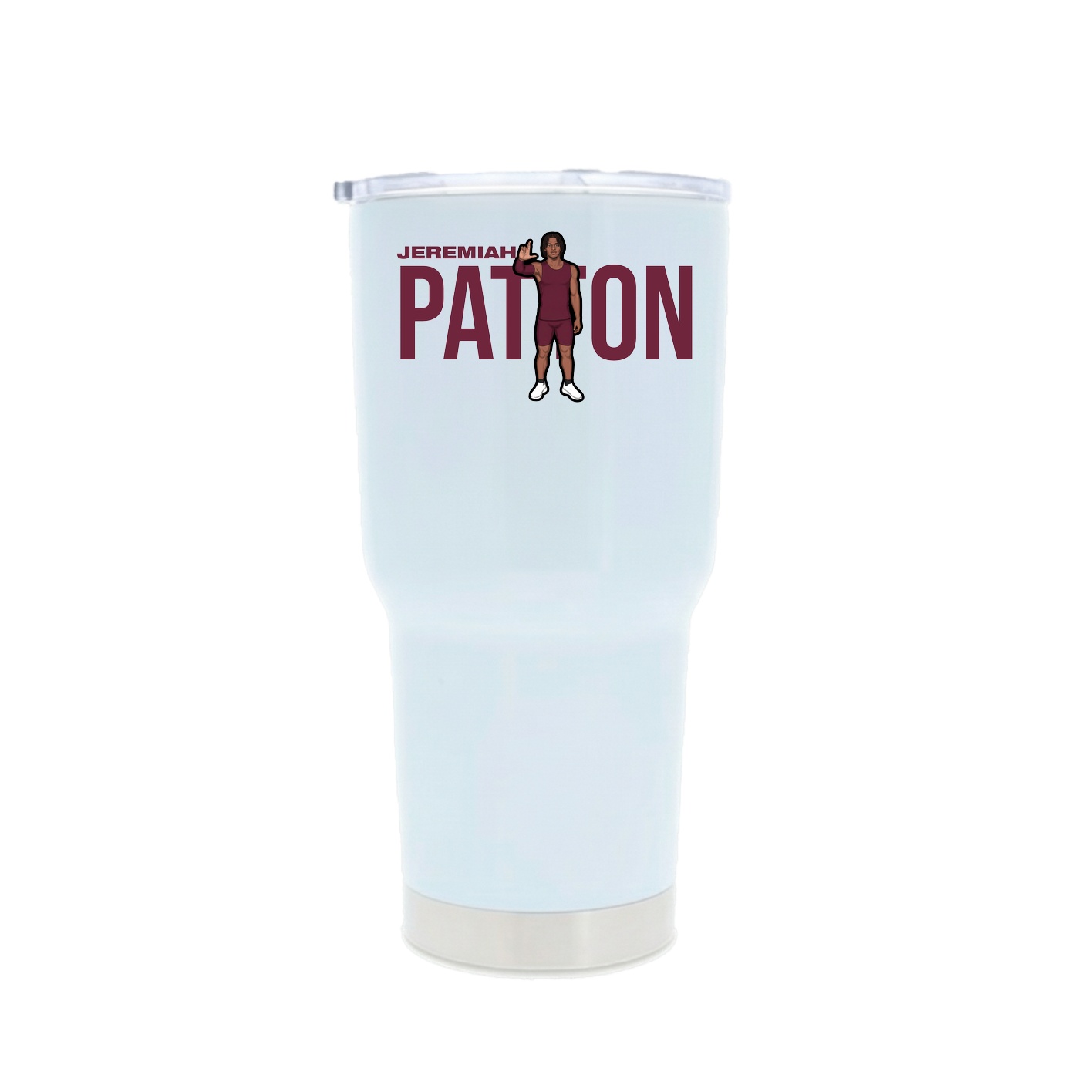 30oz Stainless Steel Tumbler — Player Name in White