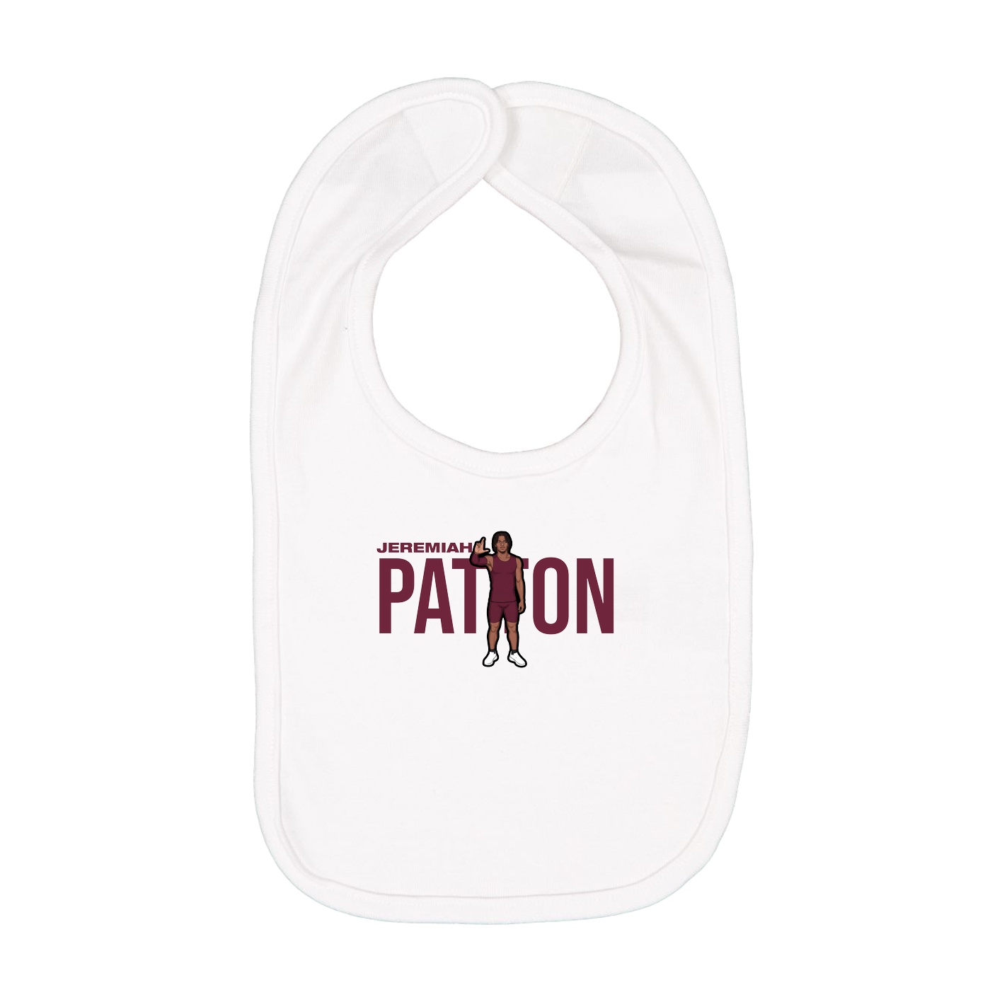 Infant Bib — Player Name in White