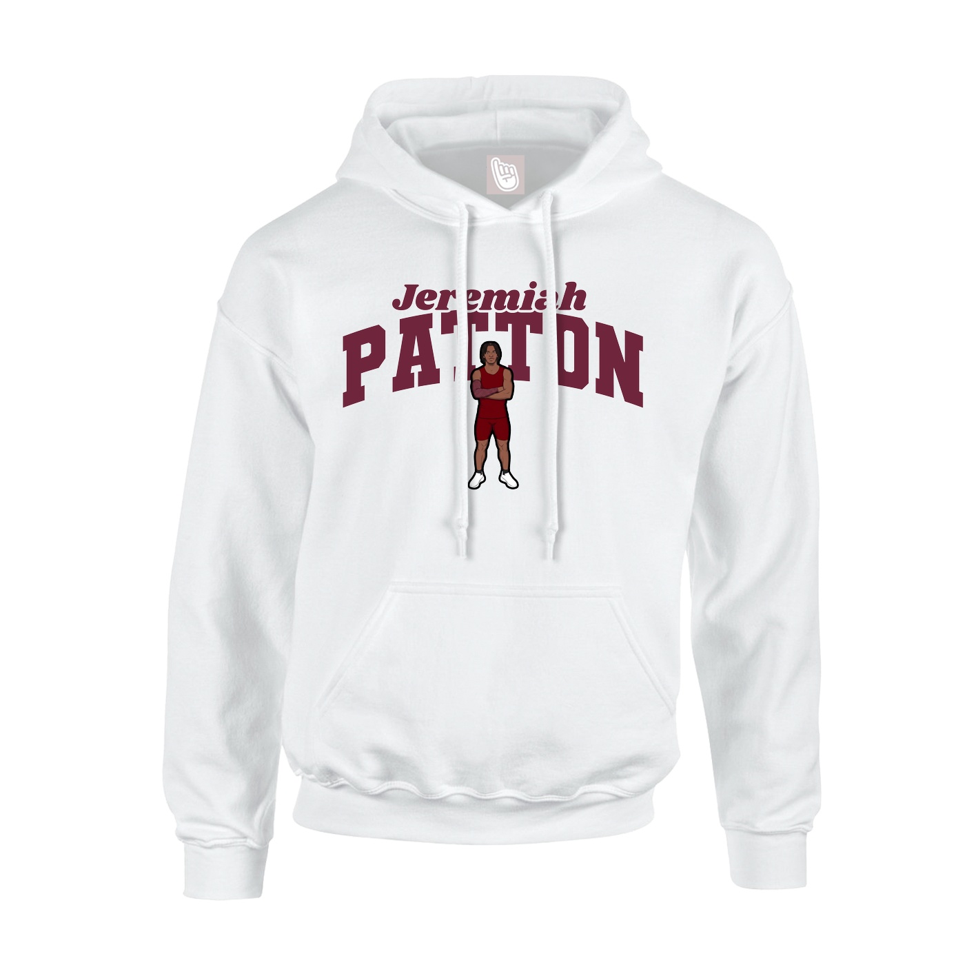 Youth Hoodie — Signature Arch in White