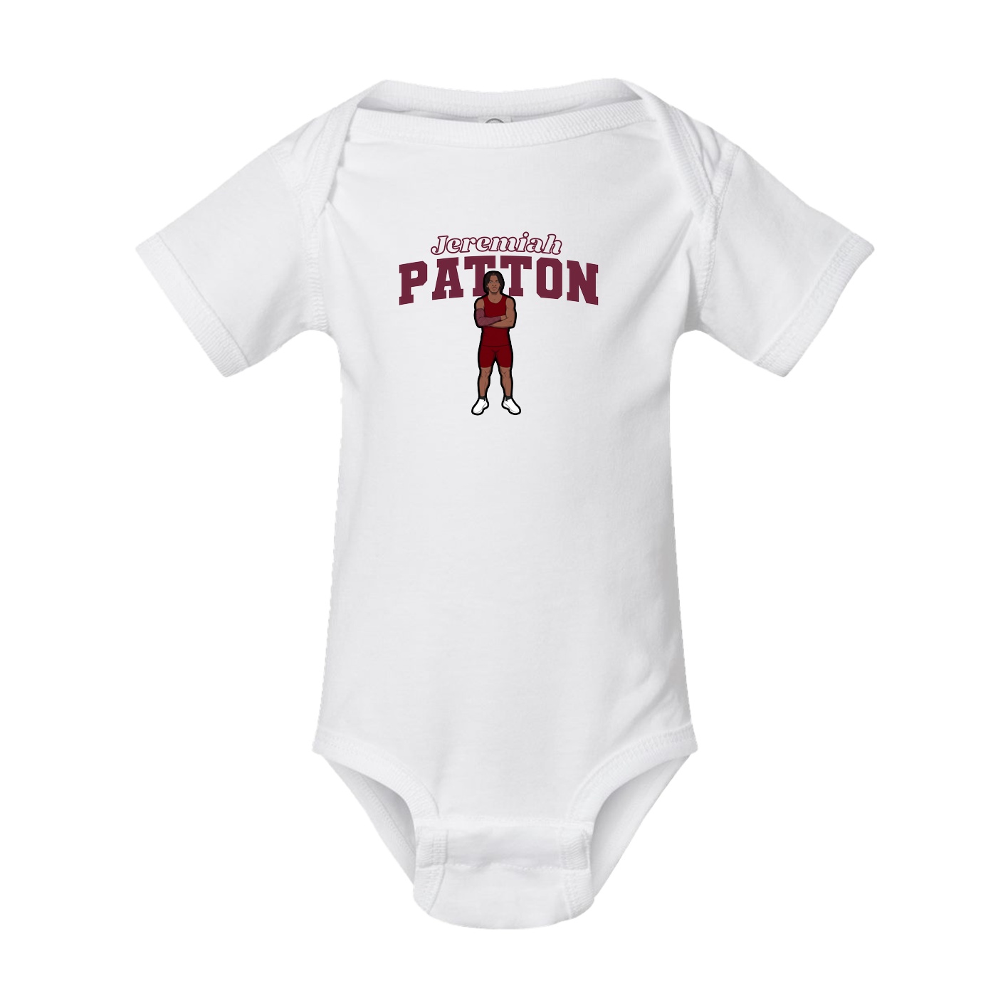 Baby Onesie — Name Arch in White
