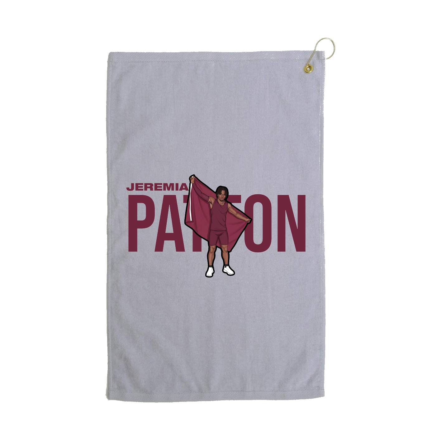 Golf Towel — Player Name in Grey
